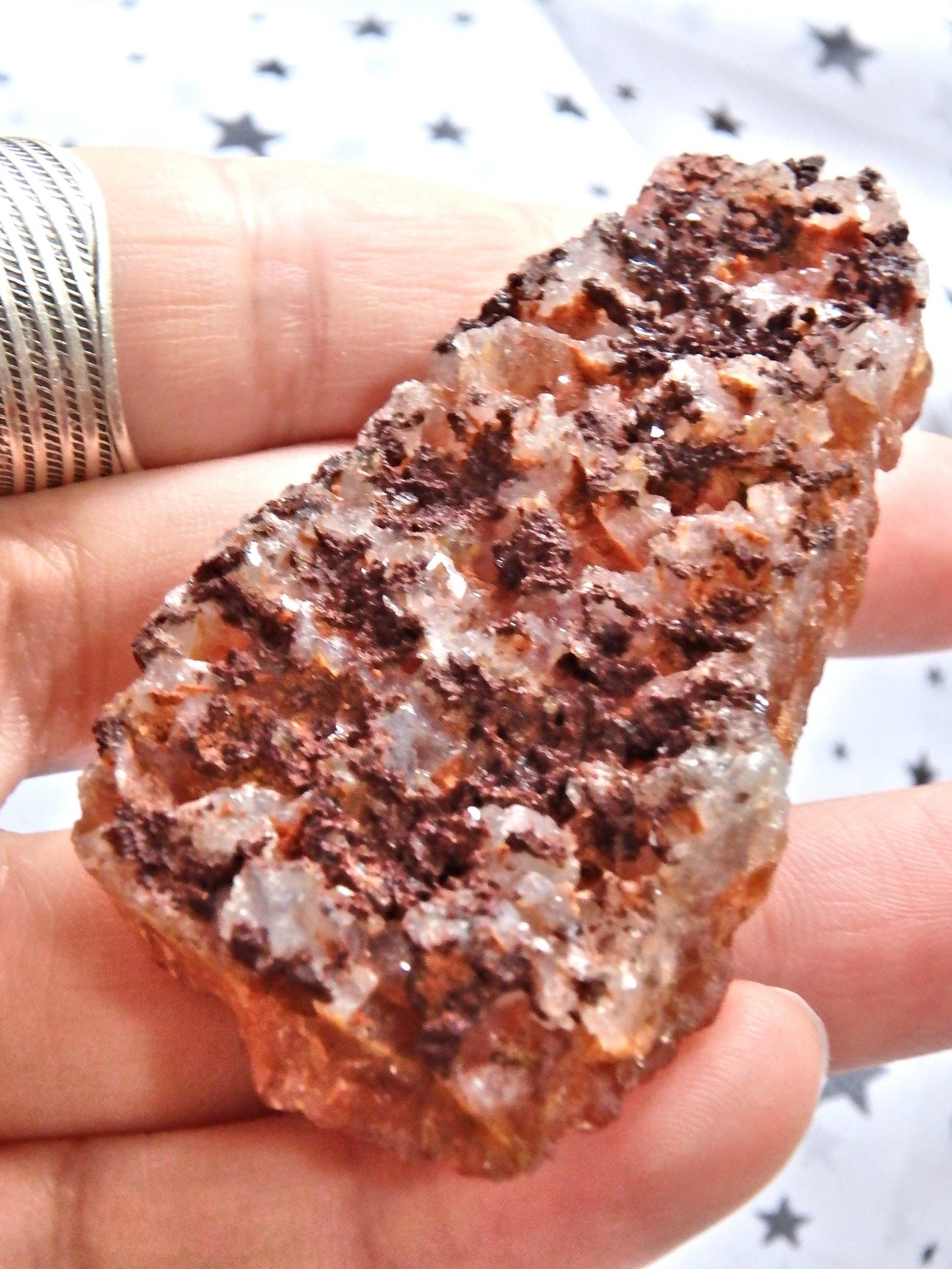  Divine Deep Red Quartz Cluster From Morocco