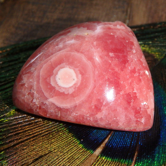  AA Grade Rare Bright Pink Rhodochrosite Partially Polished From Argentina