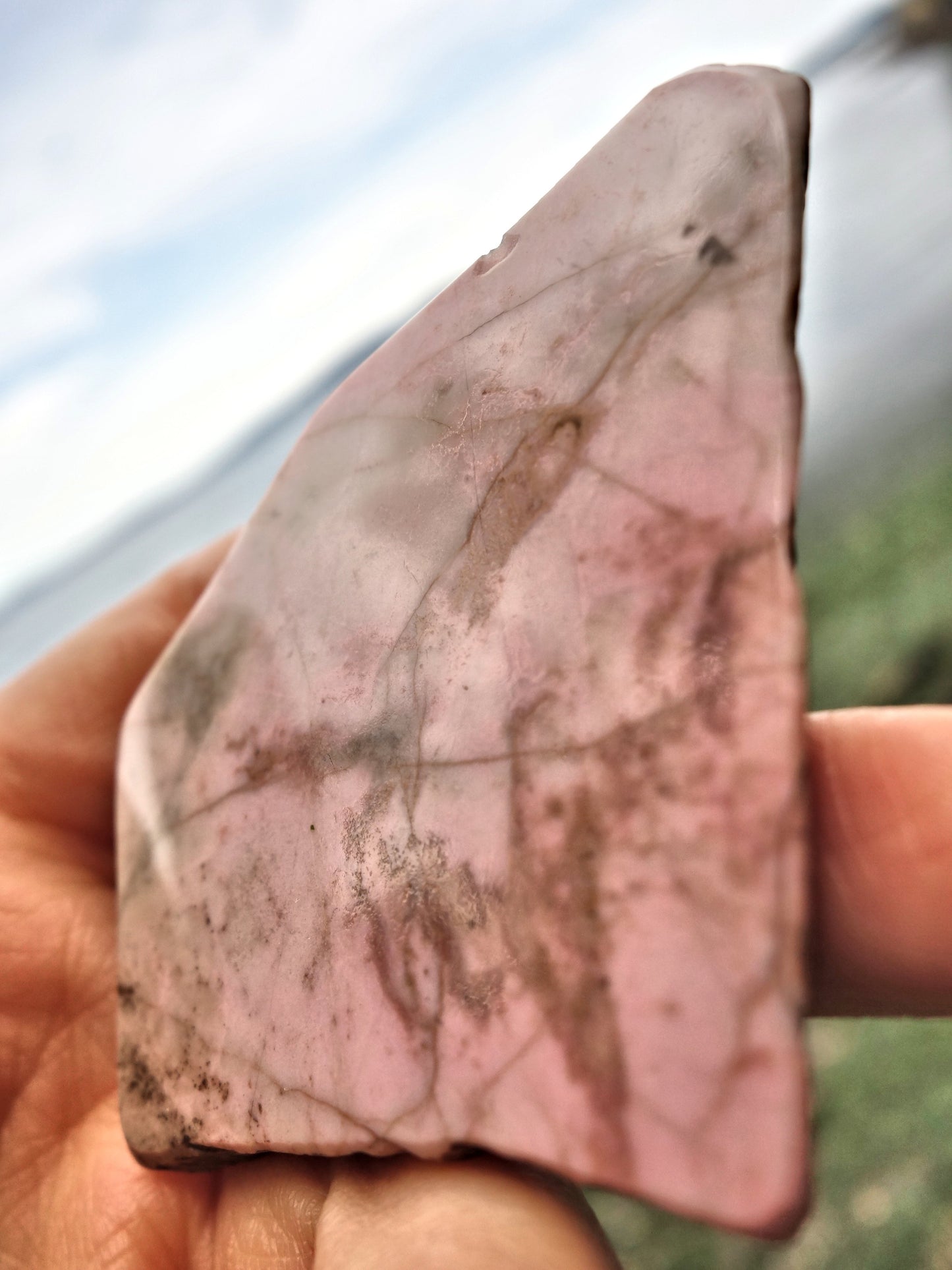 Pretty Creamy Pink Australian Rhodonite Free Form Specimen - Metiz Tier Price