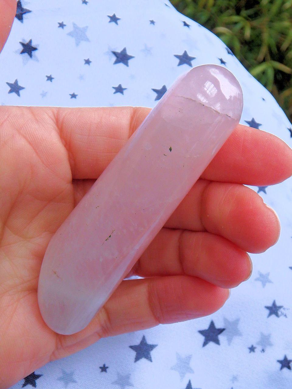  Cute Pink Rose Quartz Wand CARVING