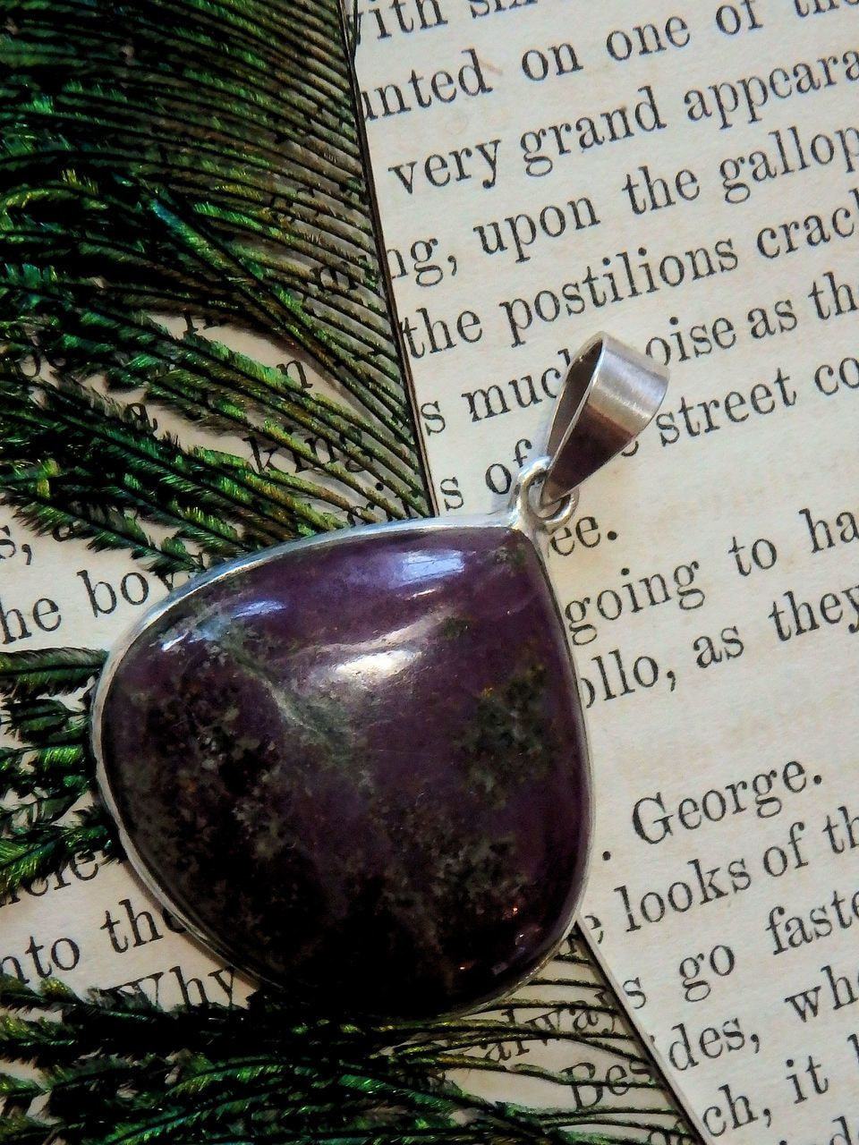  Beautiful Polished Ruby Pendant in Sterling Silver (Includes Silver Chain)