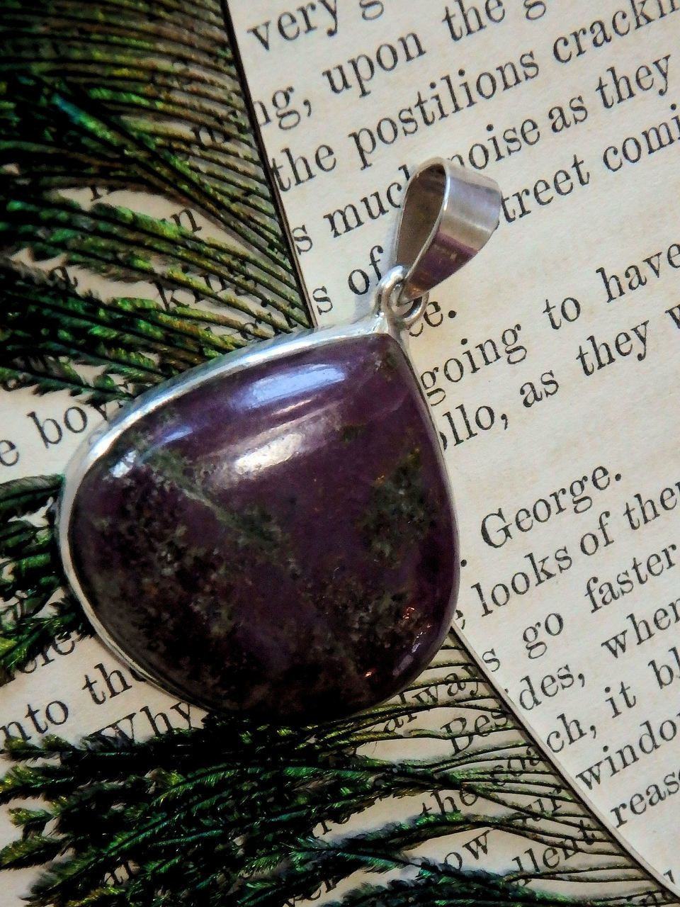  Beautiful Polished Ruby Pendant in Sterling Silver (Includes Silver Chain)
