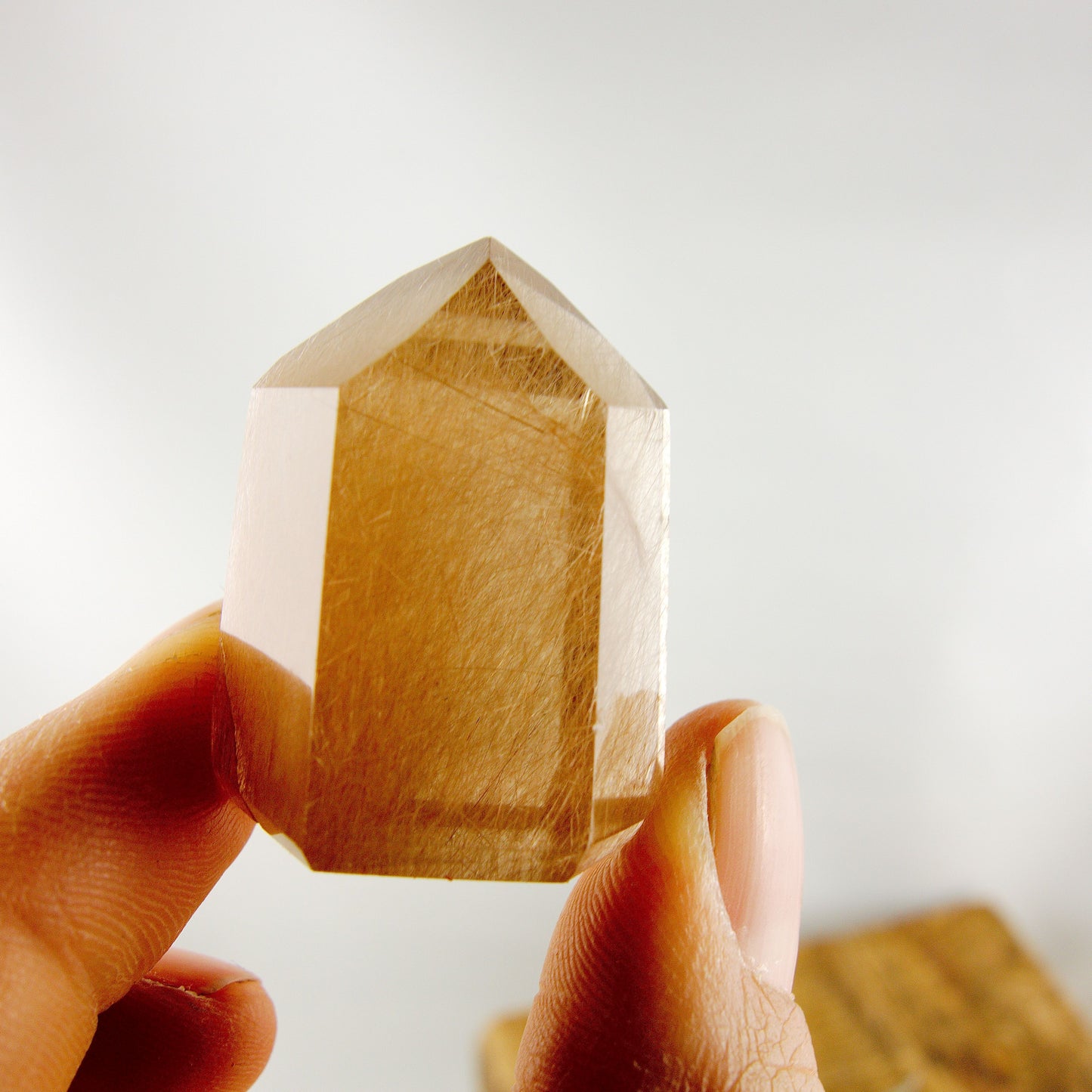 Incredible Rutilated Quartz Mini Standing Generator From Brazil