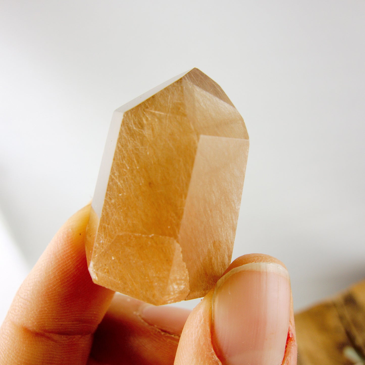 Incredible Rutilated Quartz Mini Standing Generator From Brazil