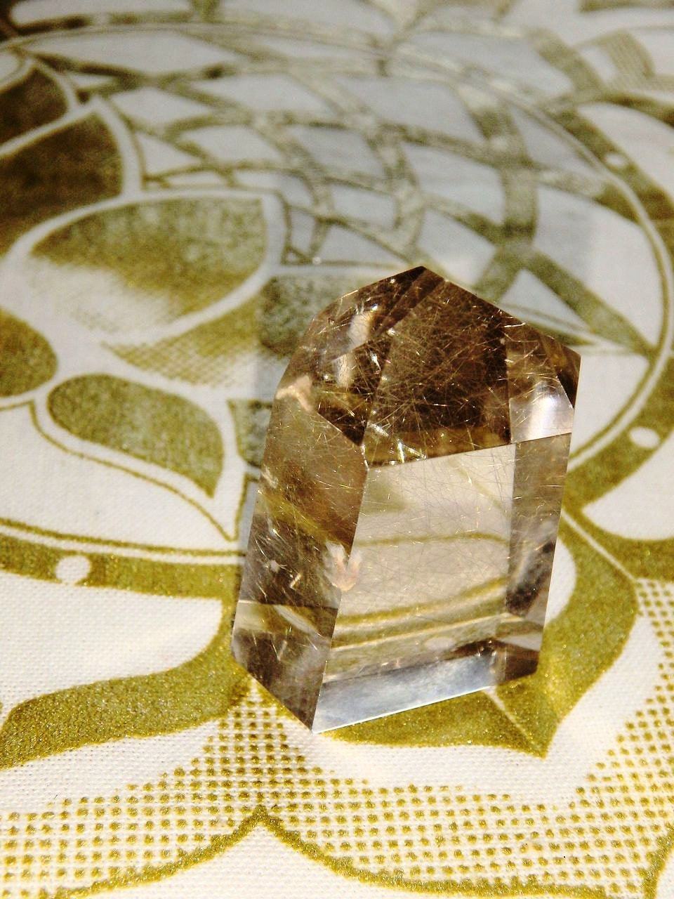  Brilliant Rutilated Quartz Standing Mini Tower