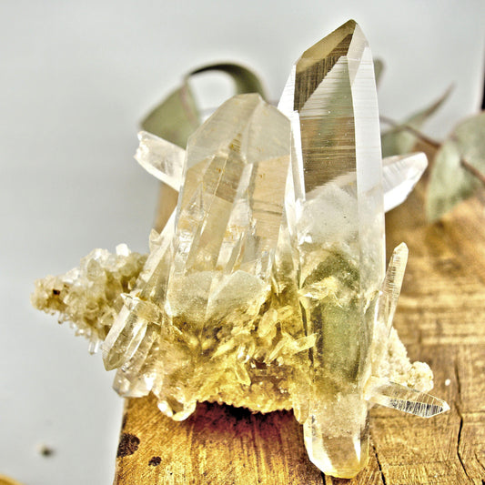  AA Grade Fabulous Phantom Included Green Samadhi Quartz DT Elestial Cluster From The Himalayas