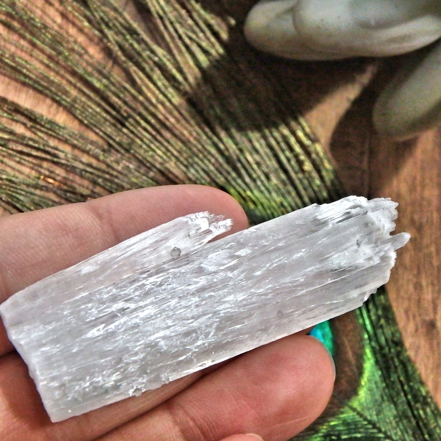 High Sheen Natural Scolecite Point Specimen From India 1