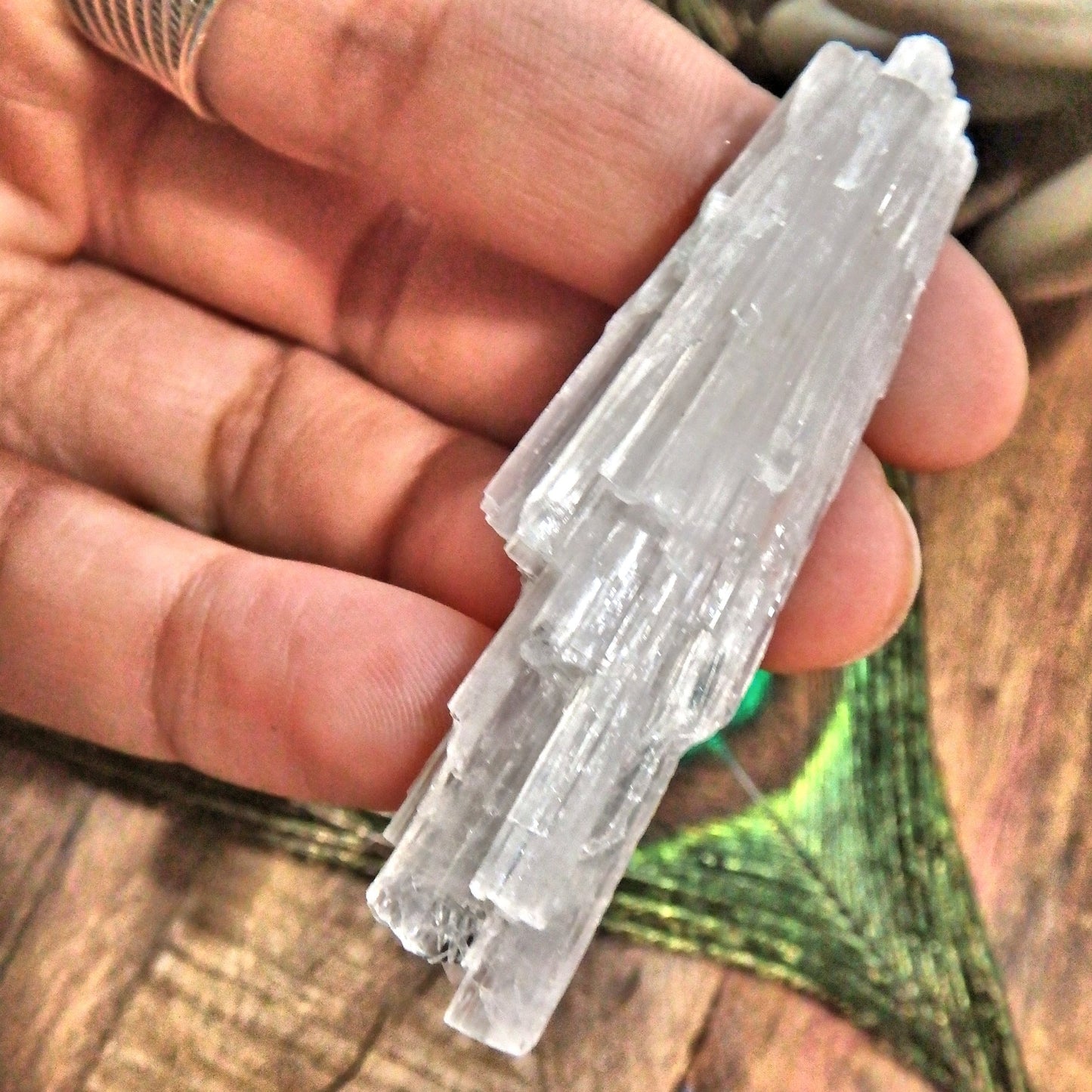 High Sheen Natural Scolecite Point Specimen From India 3