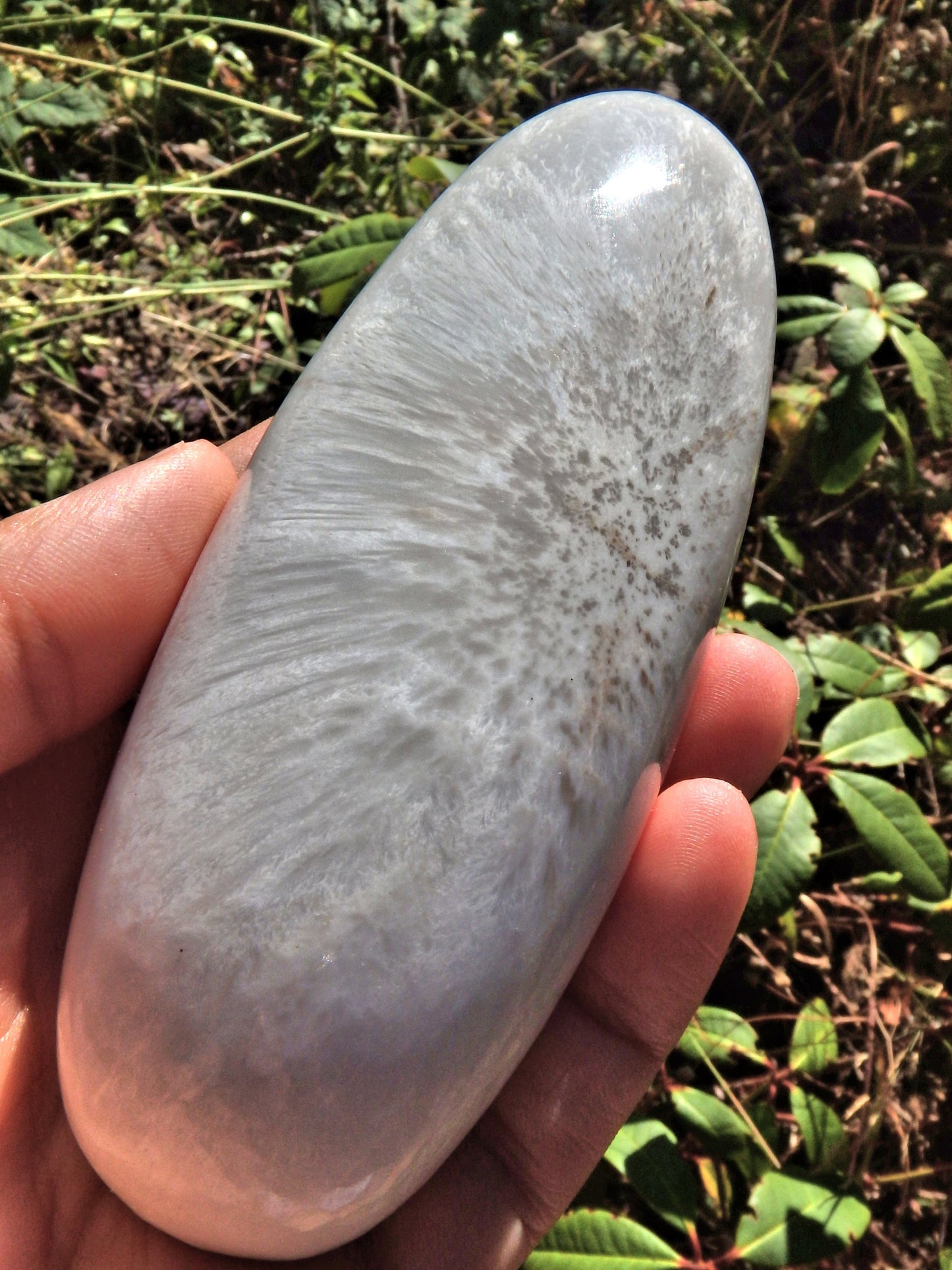 Large Blooming Silky White Flower Pattern Scolecite Shiva Carving - Metiz Tier Price
