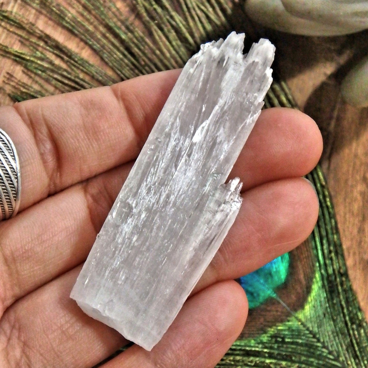High Sheen Natural Scolecite Point Specimen From India 1