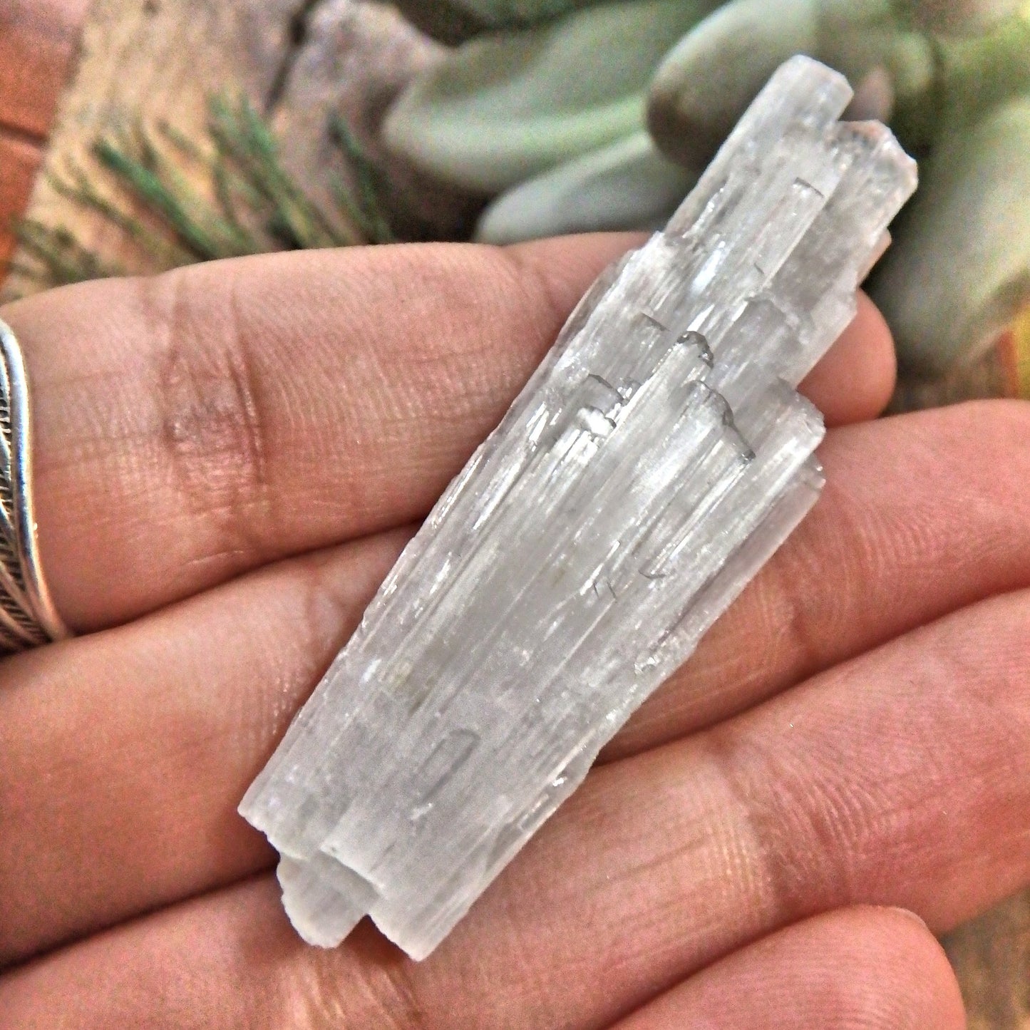 High Sheen Natural Scolecite Point Specimen From India 3