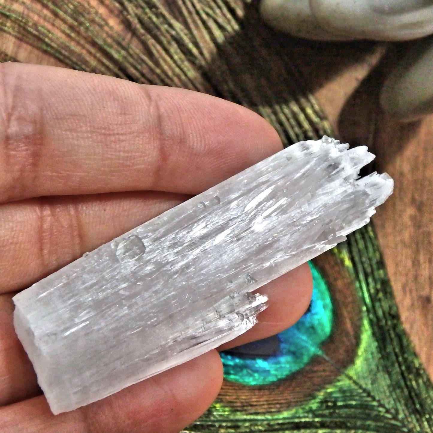 High Sheen Natural Scolecite Point Specimen From India 1