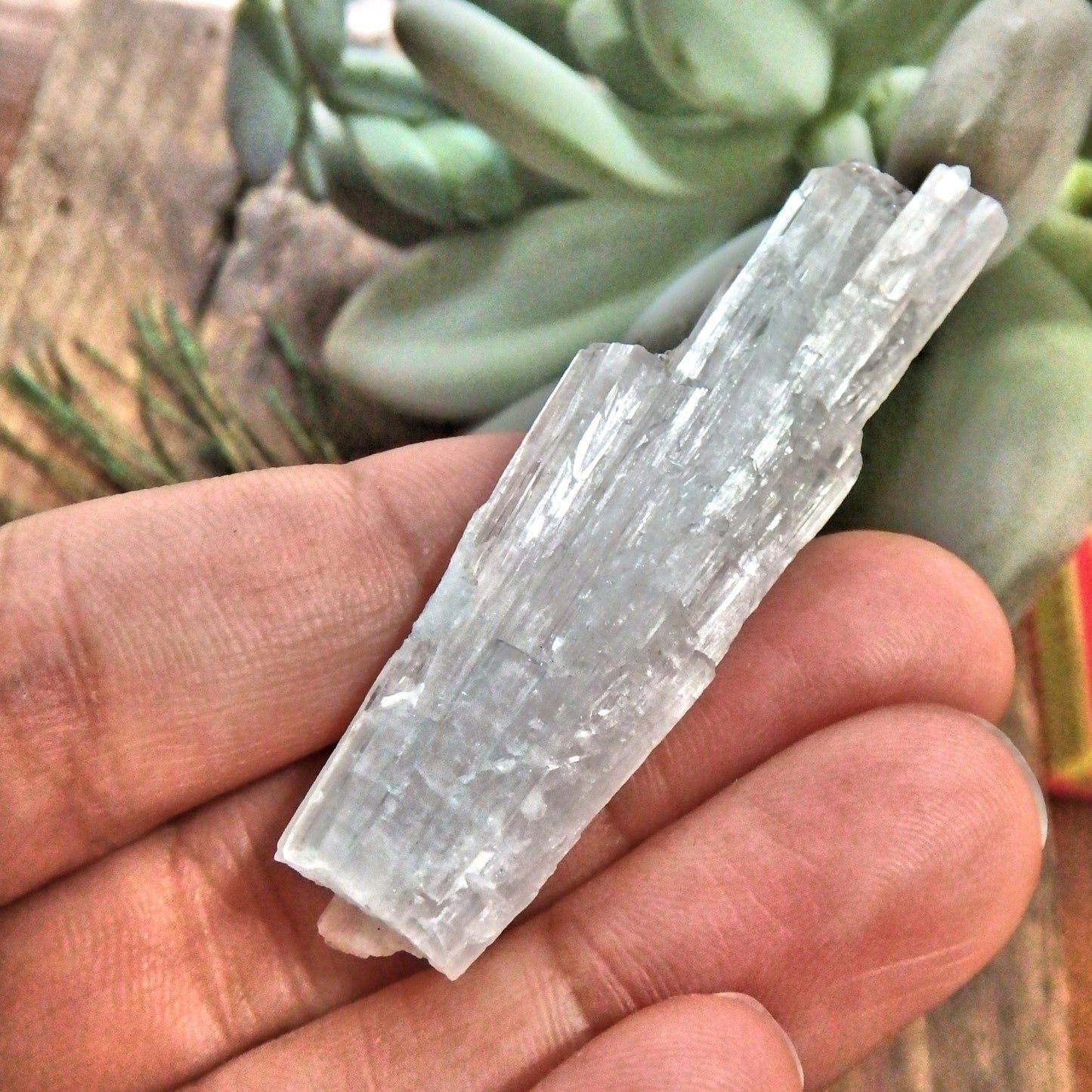 High Sheen Natural Scolecite Point Specimen From India 3