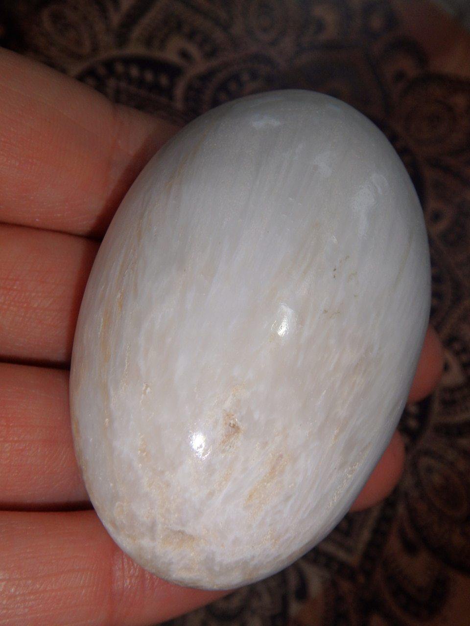 Pretty Creamy White Scolecite Hand Held Specimen 2 - Earth Family Crystals