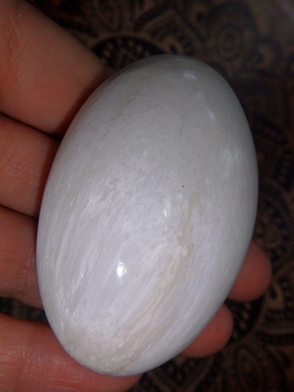 Pretty Creamy White Scolecite Hand Held Specimen 2 - Earth Family Crystals
