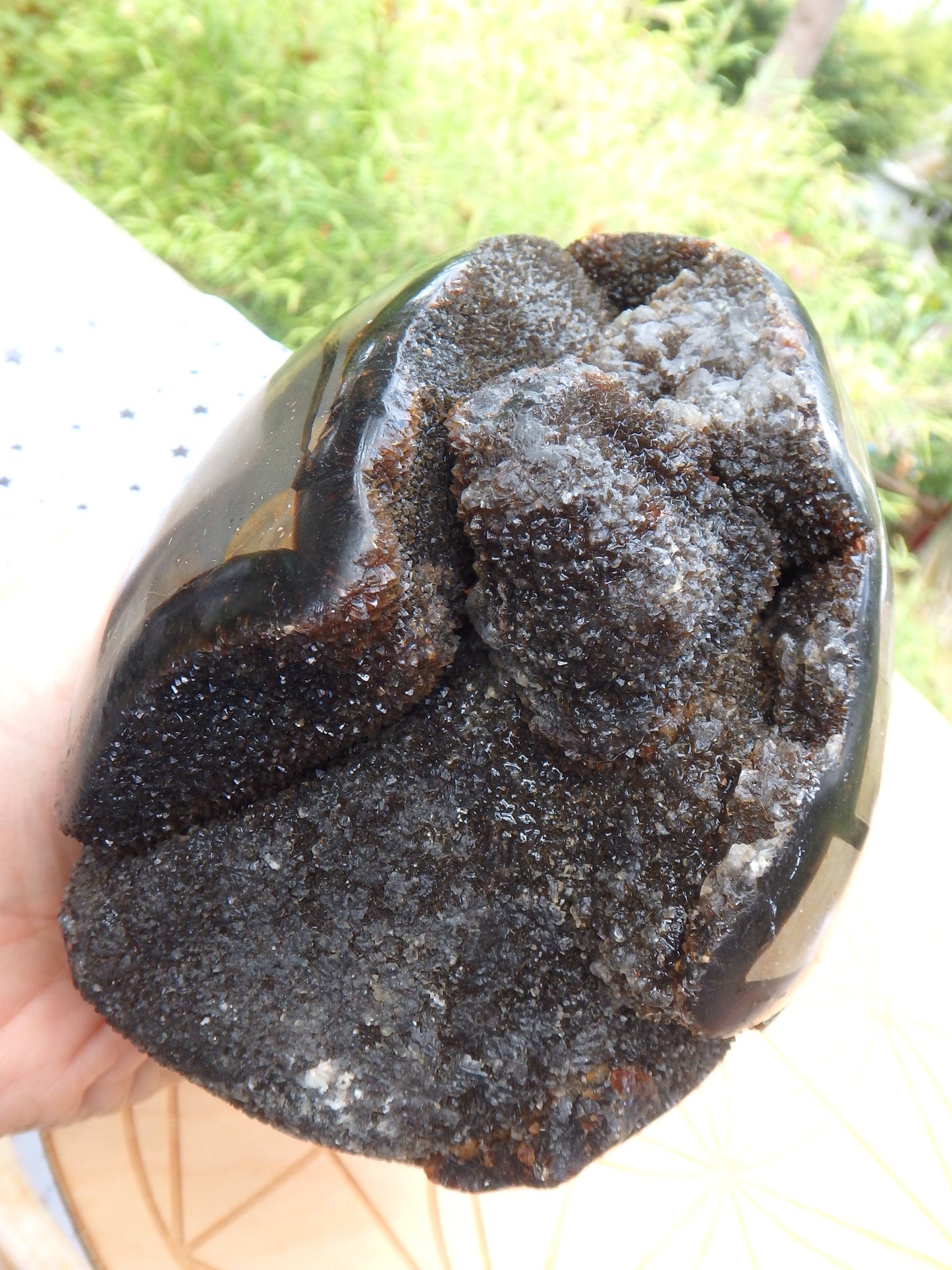 Jumbo Dragon Egg Septarian Specimen With Druzy Geode Cave - Metiz Tier Price