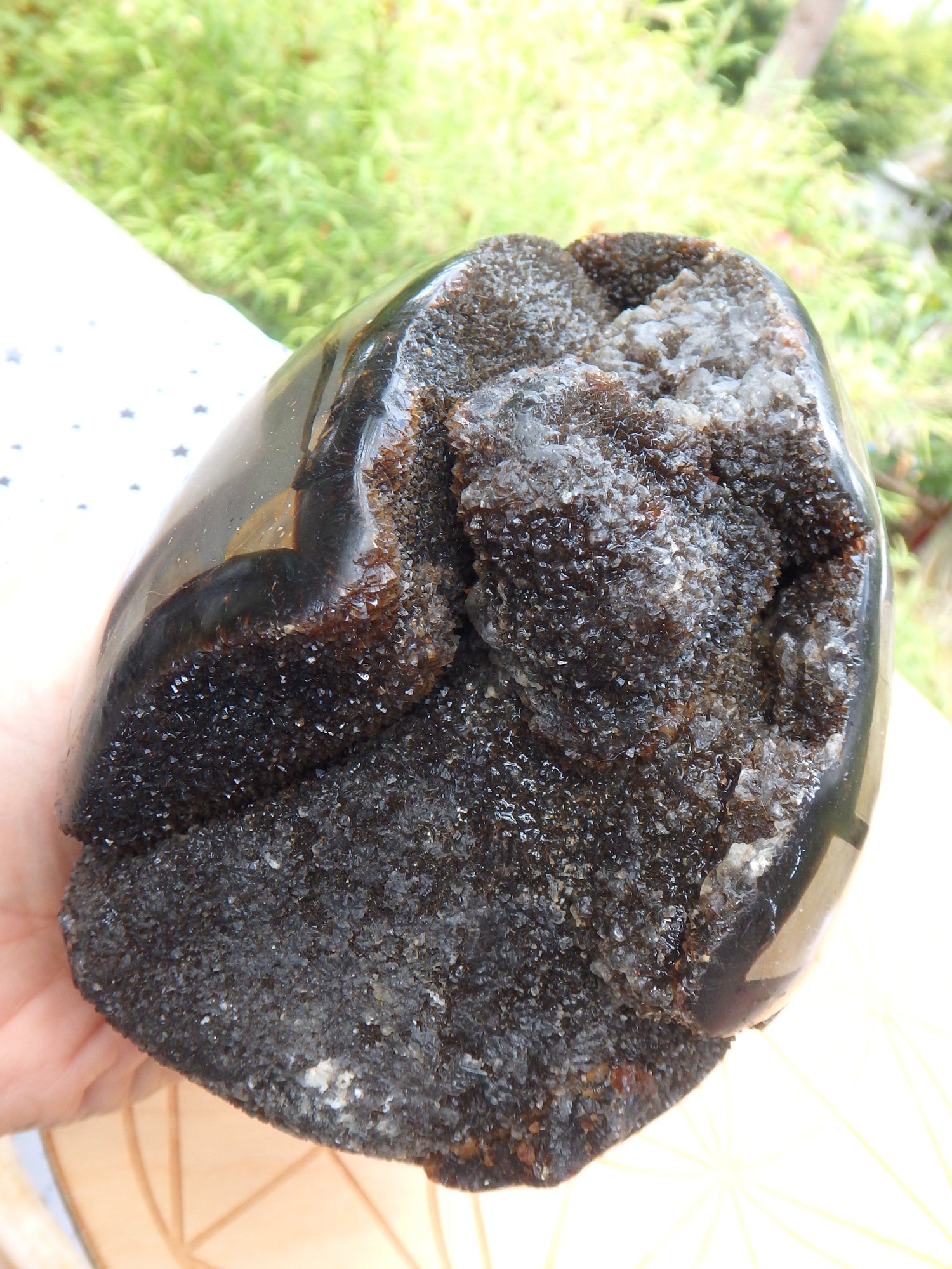 Jumbo Dragon Egg Septarian Specimen With Druzy Geode Cave - Metiz Tier Price