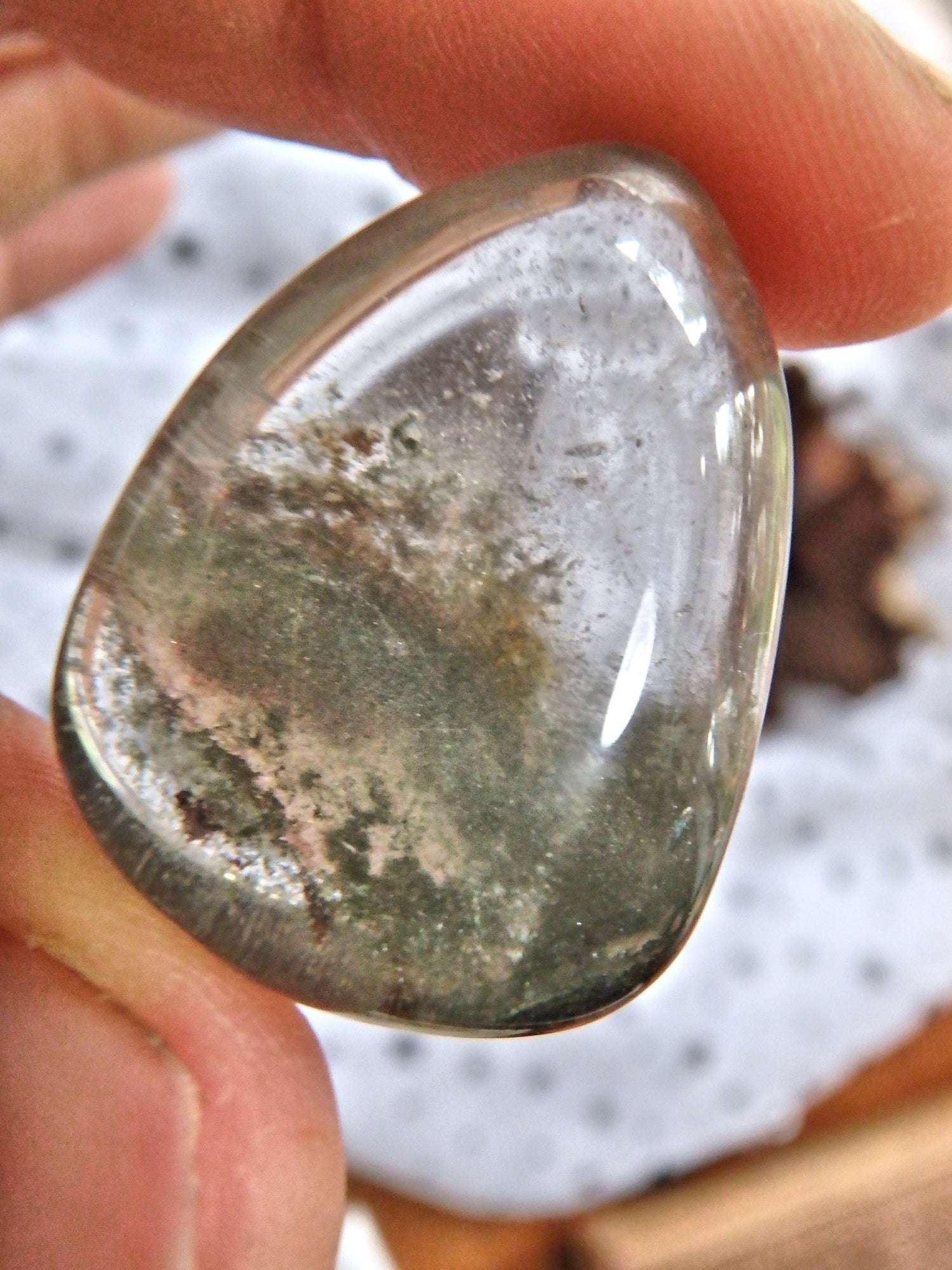 Shamanic Dream Quartz Tear Drop Shape Hand Held Specimen From Brazil 2 - Metiz Tier Price