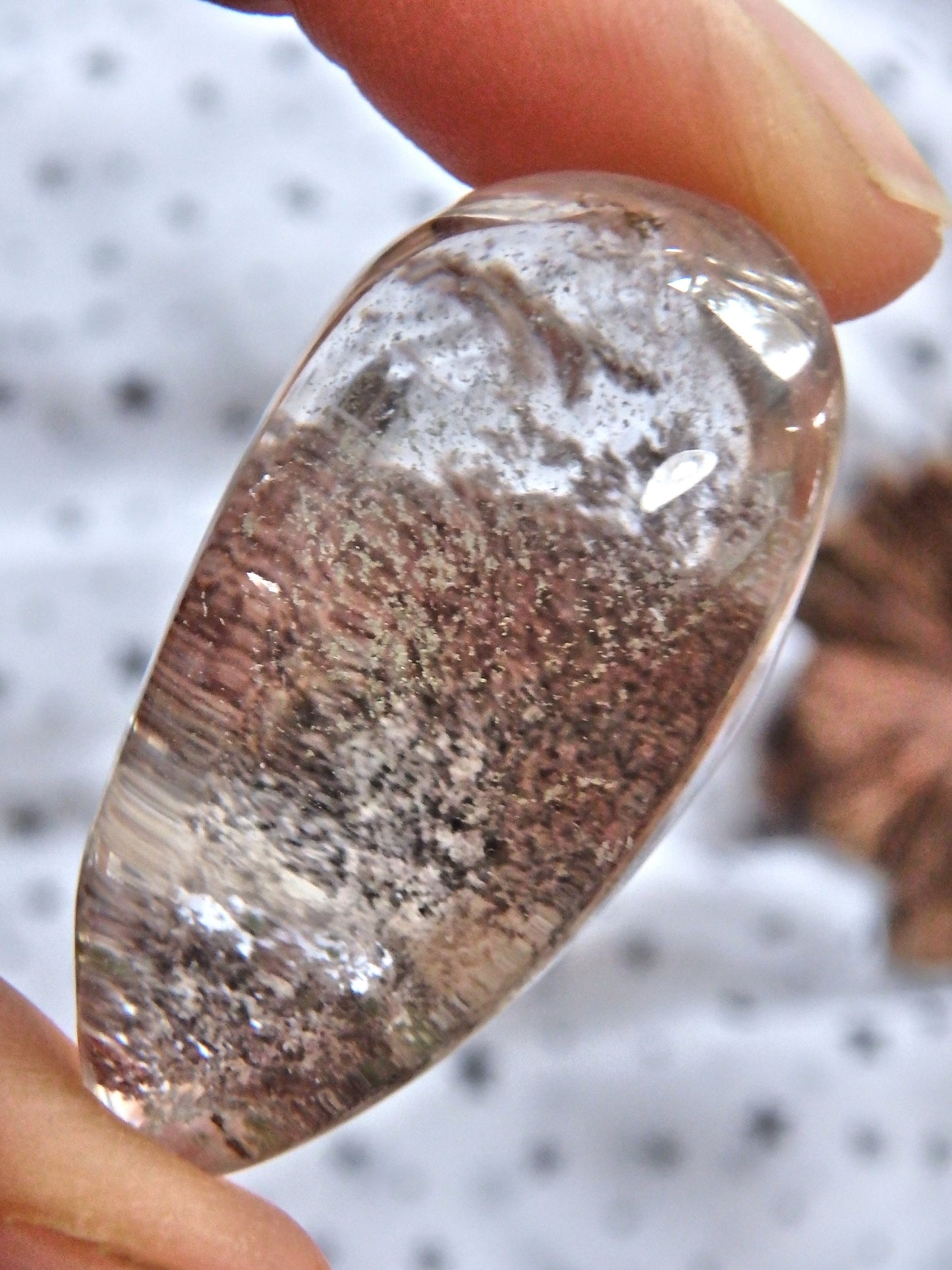 Shamanic Dream Quartz Tear Drop Shape Hand Held Specimen From Brazil 1 - Metiz Tier Price