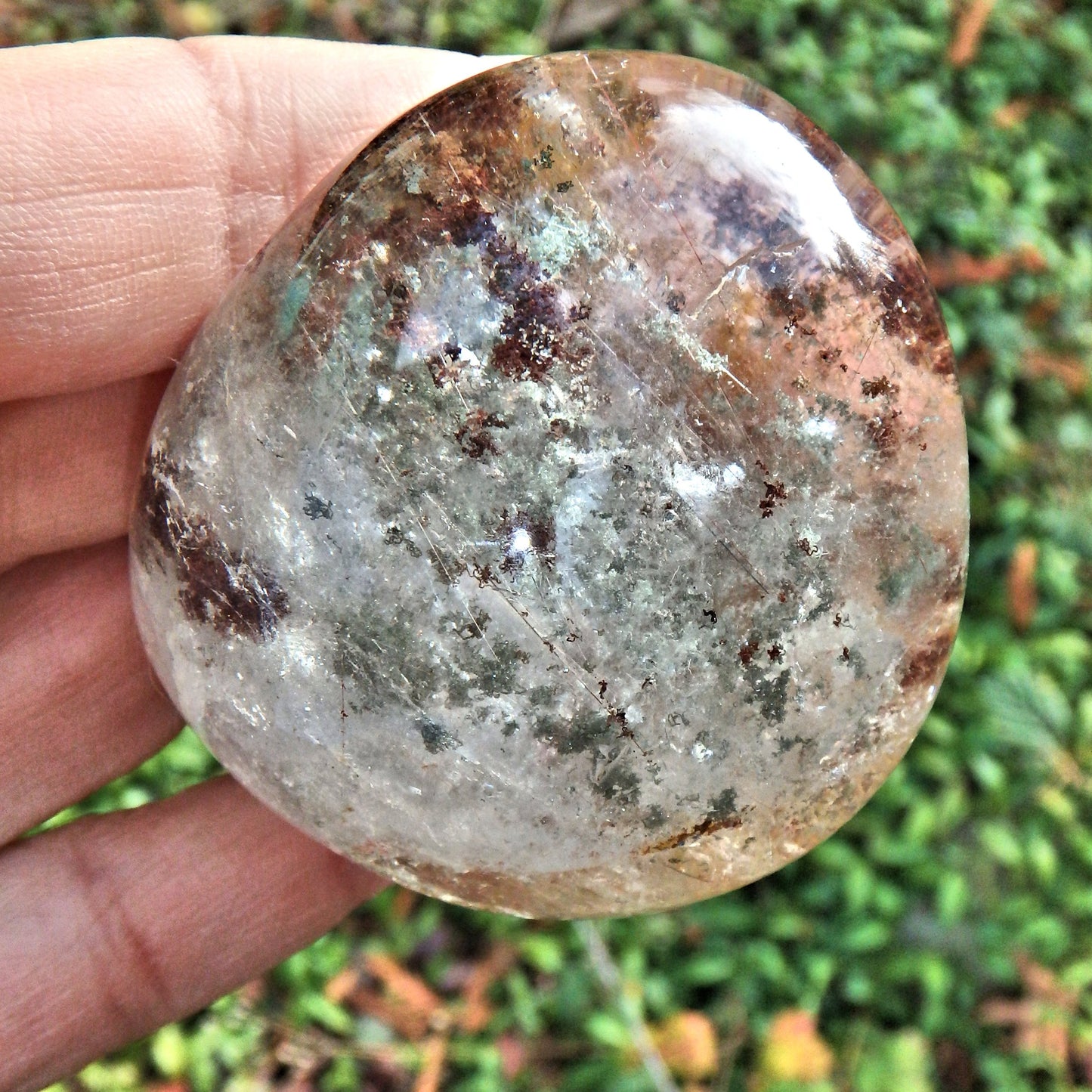 Needles of Rutile & Various Inclusions Shamanic Dream Stone Seer Quartz Partially Polished From Brazil - Earth Family Crystals