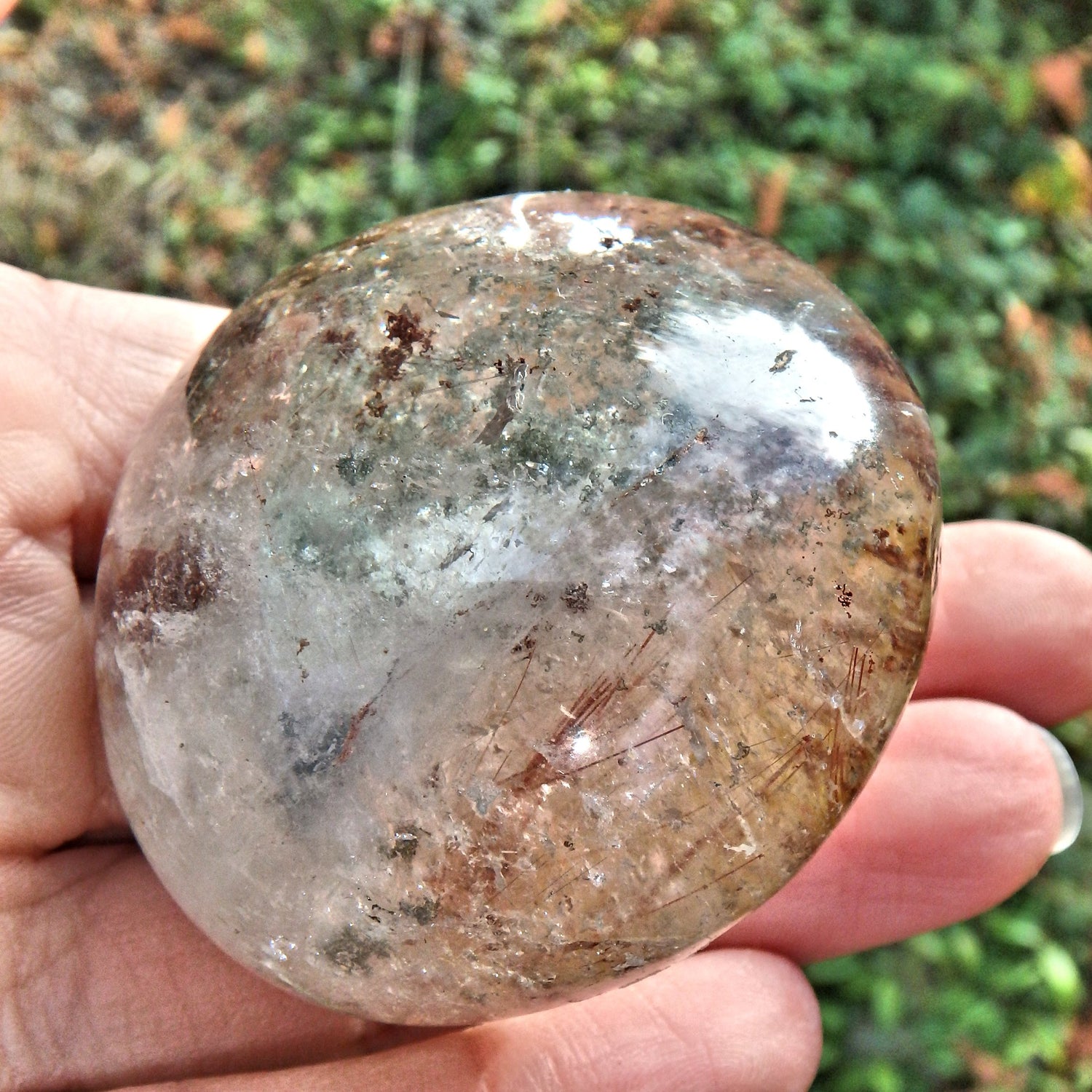 Needles of Rutile & Various Inclusions Shamanic Dream Stone Seer Quartz Partially Polished From Brazil - Earth Family Crystals