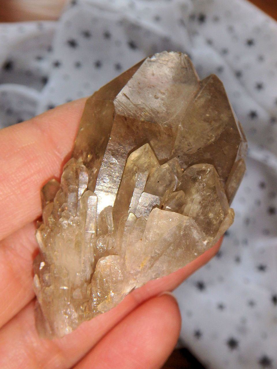  Cathedral Smoky Citrine Quartz Hand Held Point