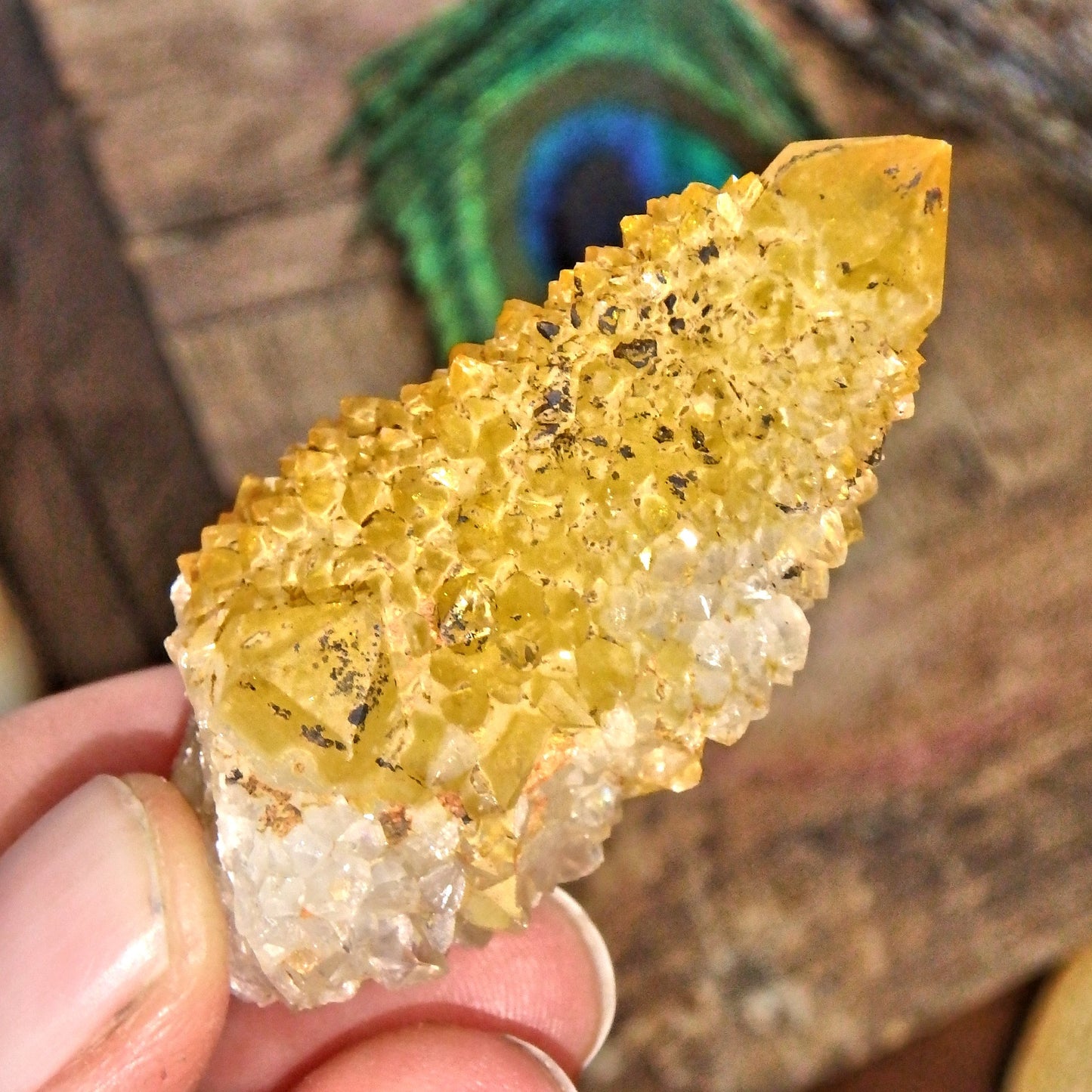 Natural Orange Citrine Spirit Quartz Hand Held Specimen 3 - Earth Family Crystals