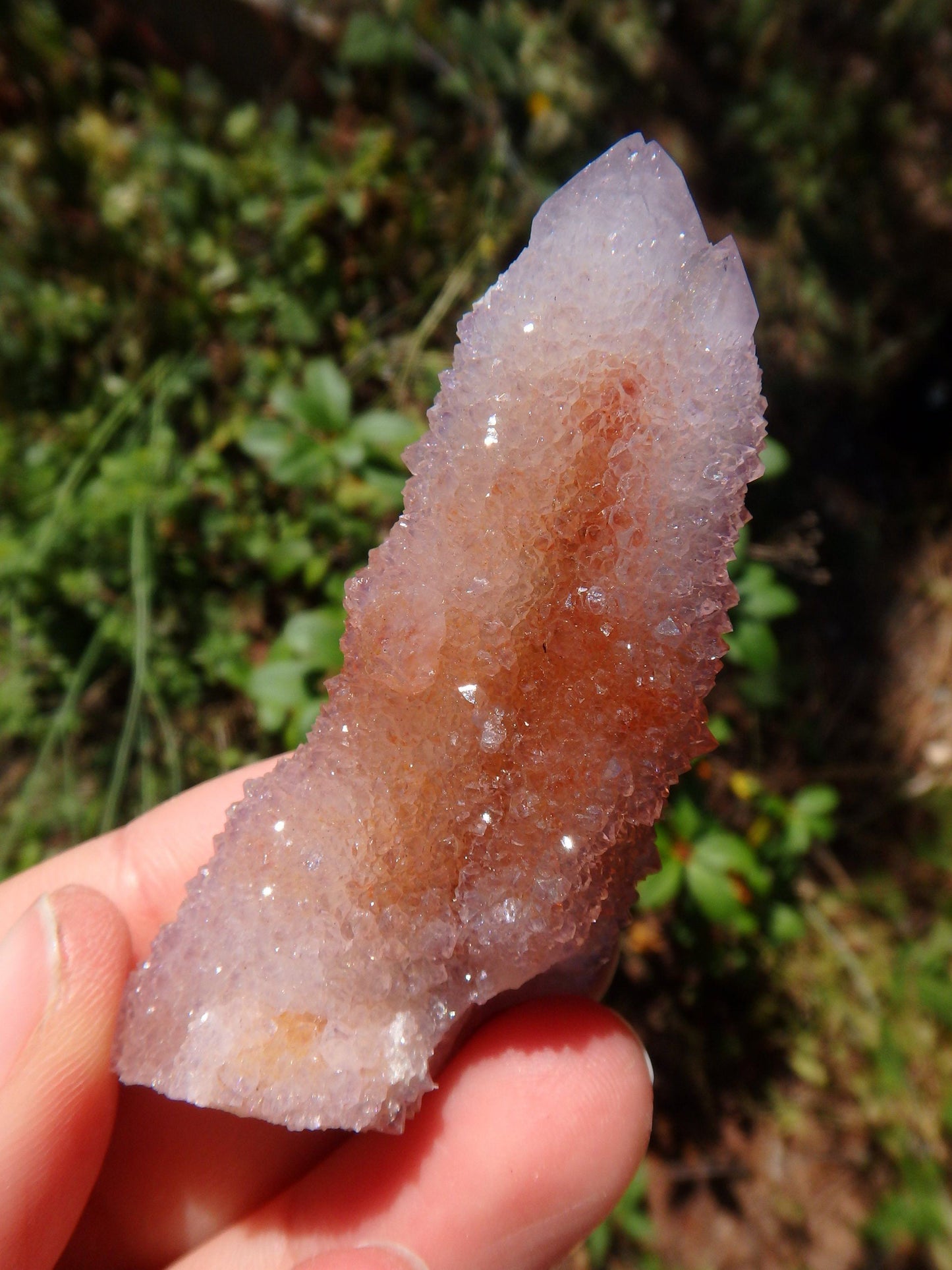  Deep Red Hematite Included Amethyst Sparkle Spirit Quartz Point
