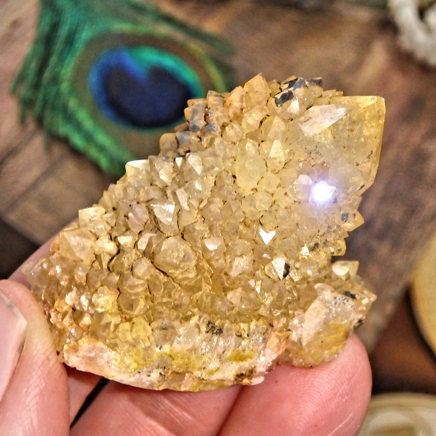 Natural Orange Citrine Spirit Quartz Hand Held Specimen 2 - Earth Family Crystals