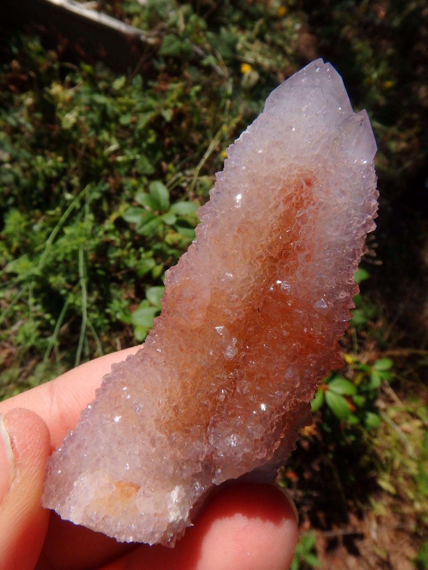  Deep Red Hematite Included Amethyst Sparkle Spirit Quartz Point