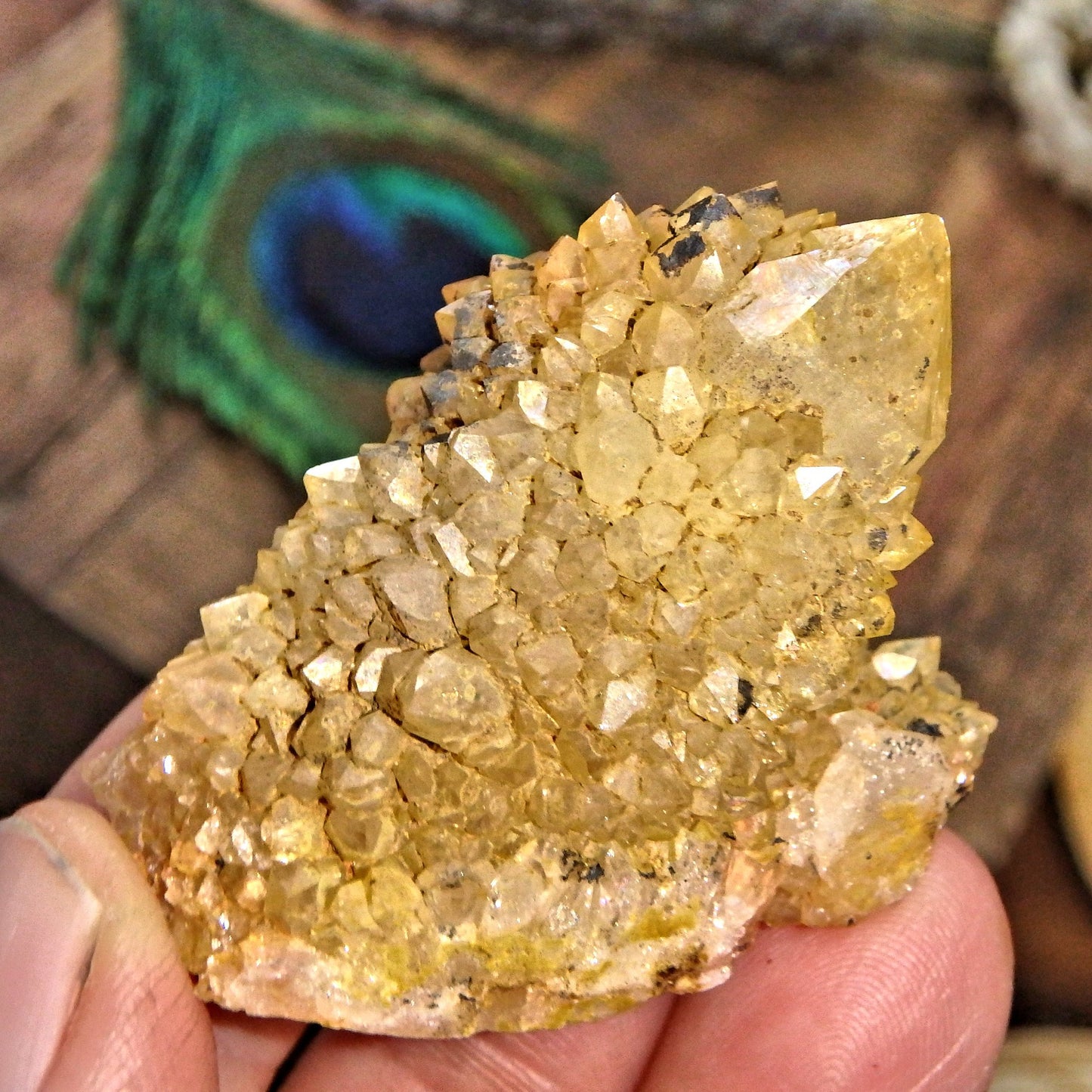 Natural Orange Citrine Spirit Quartz Hand Held Specimen 2 - Earth Family Crystals