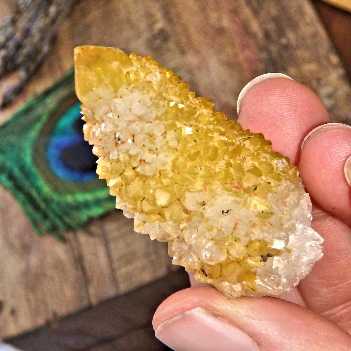 Natural Orange Citrine Spirit Quartz Hand Held Specimen 3 - Earth Family Crystals