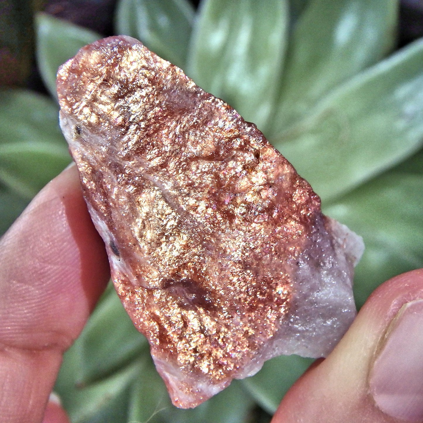 Lava Gold Fire Sunstone Raw Handheld Chunk From India - Earth Family Crystals