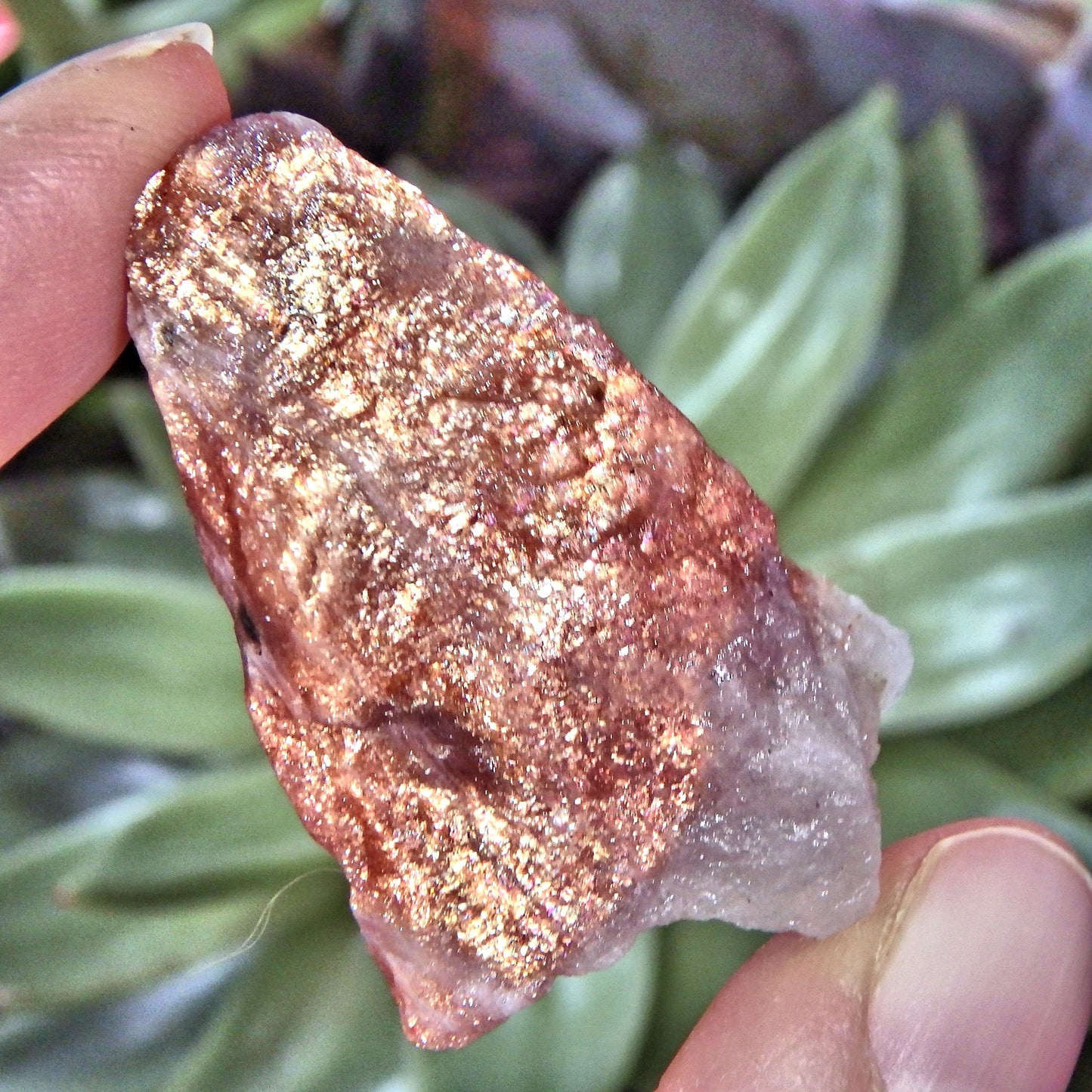 Lava Gold Fire Sunstone Raw Handheld Chunk From India - Earth Family Crystals