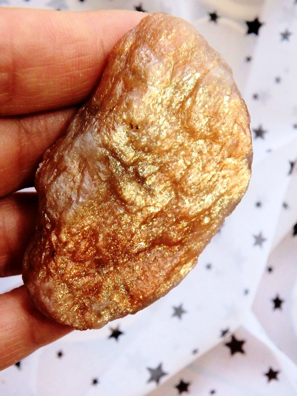 Lava Gold Fire Flash Sunstone Raw Specimen From India - Earth Family Crystals
