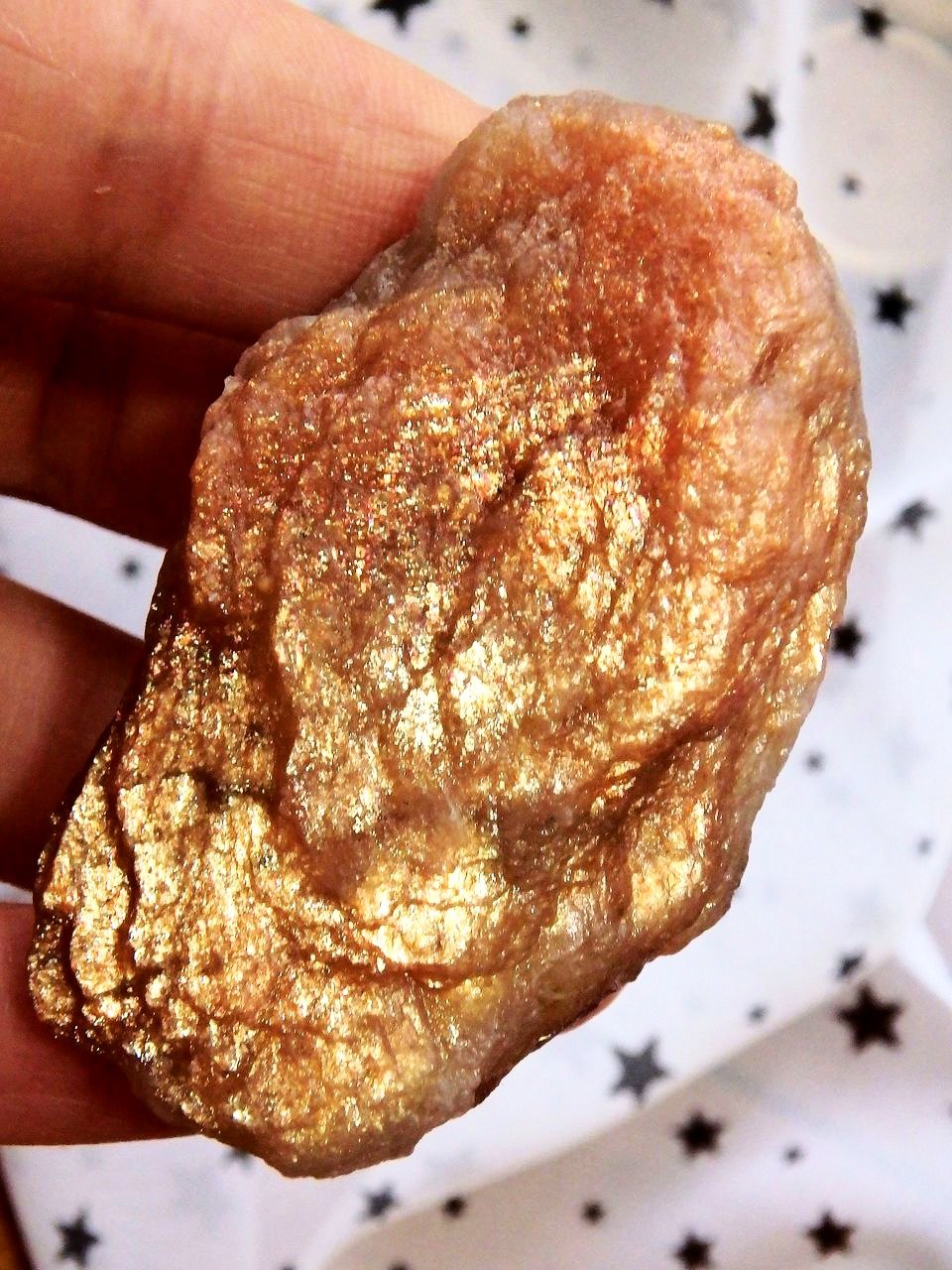 Lava Gold Fire Flash Sunstone Raw Specimen From India - Earth Family Crystals