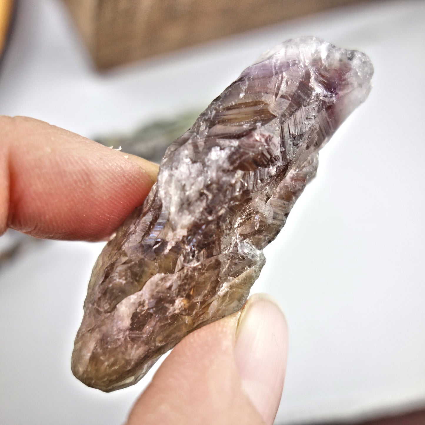 Powerful Raw Super 7 Hand Held Specimen From Brazil 1