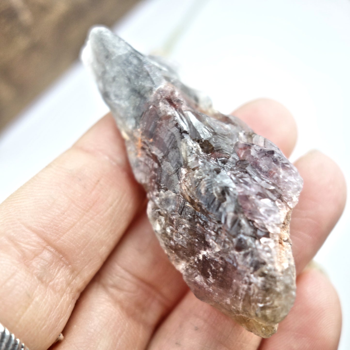 Powerful Raw Super 7 Hand Held Specimen From Brazil 2