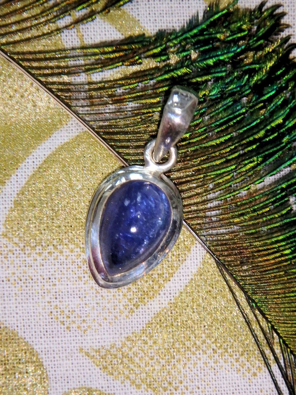 Lilac Glow Tanzanite Polished Pendant in Sterling Silver (Includes Silver Chain) - Earth Family Crystals