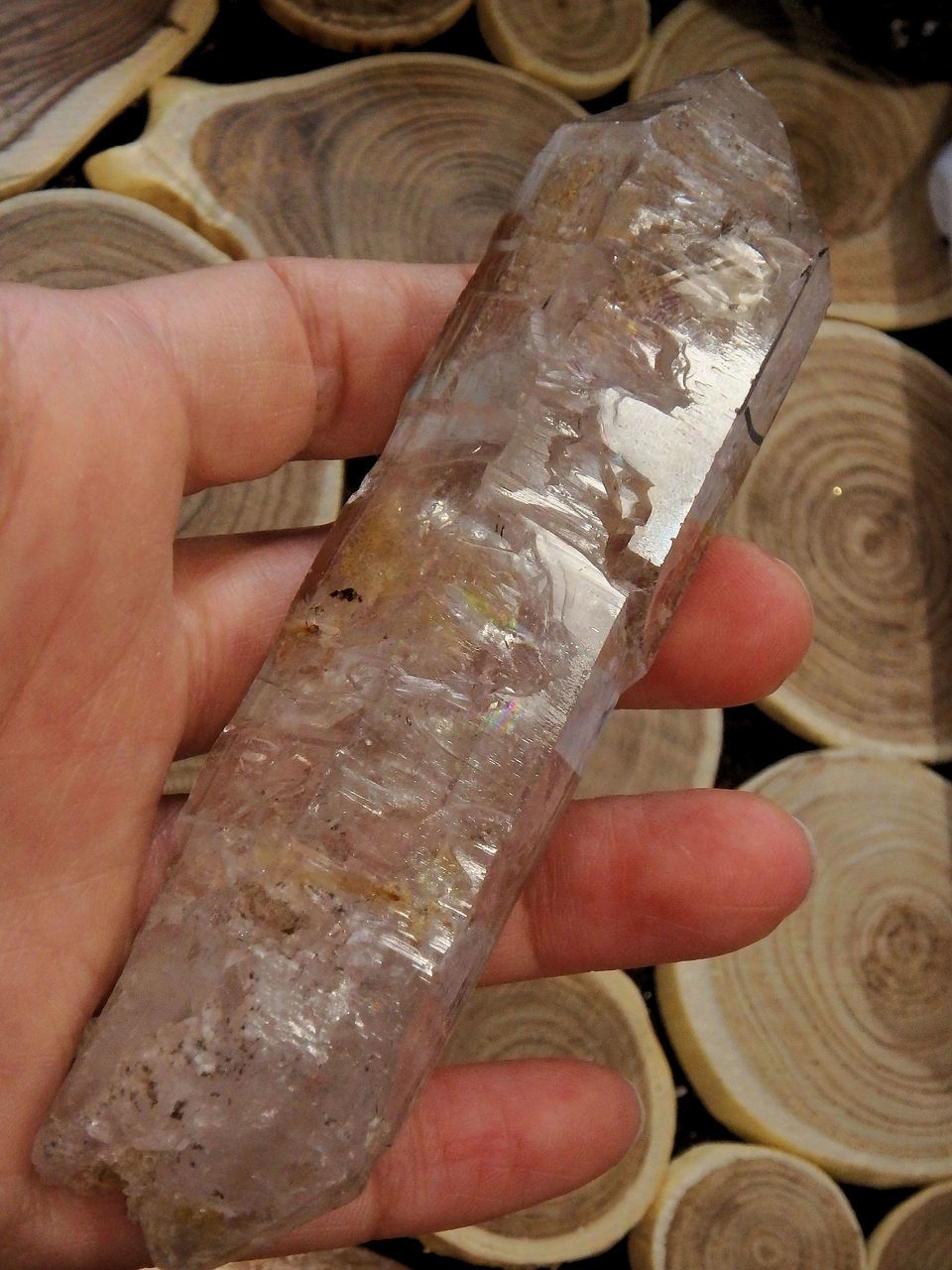 Moving Ancient Water Bubble Enhydro DT Tibetan Quartz Point - Earth Family Crystals