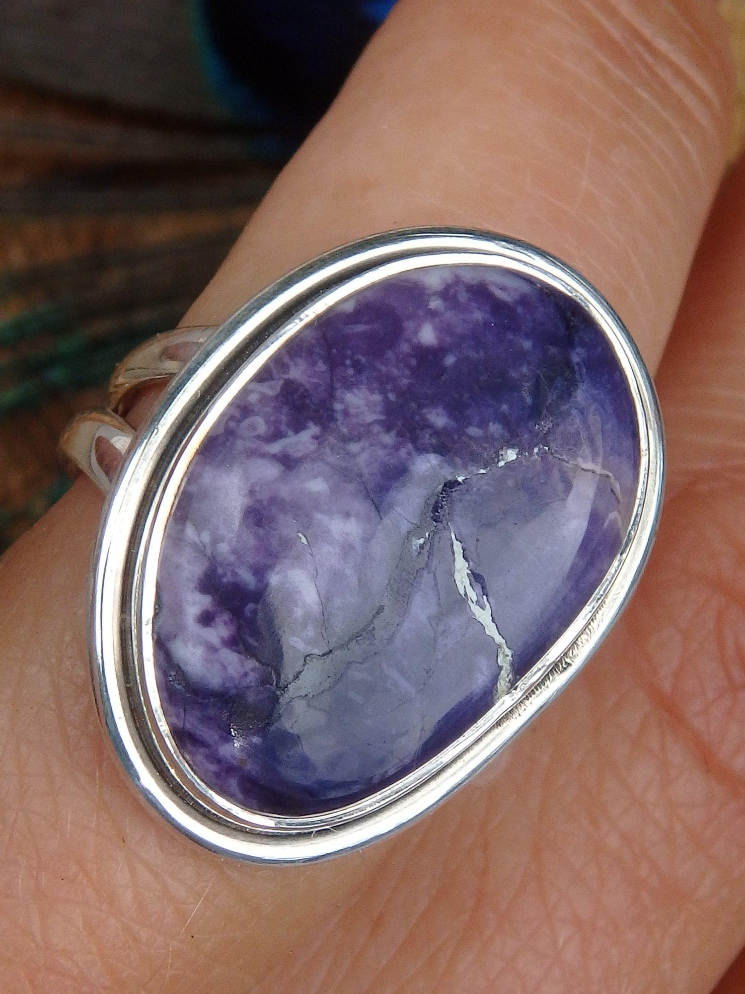  Deep Purple Tiffany Stone Ring in Sterling Silver (Size 7) *REDUCED*