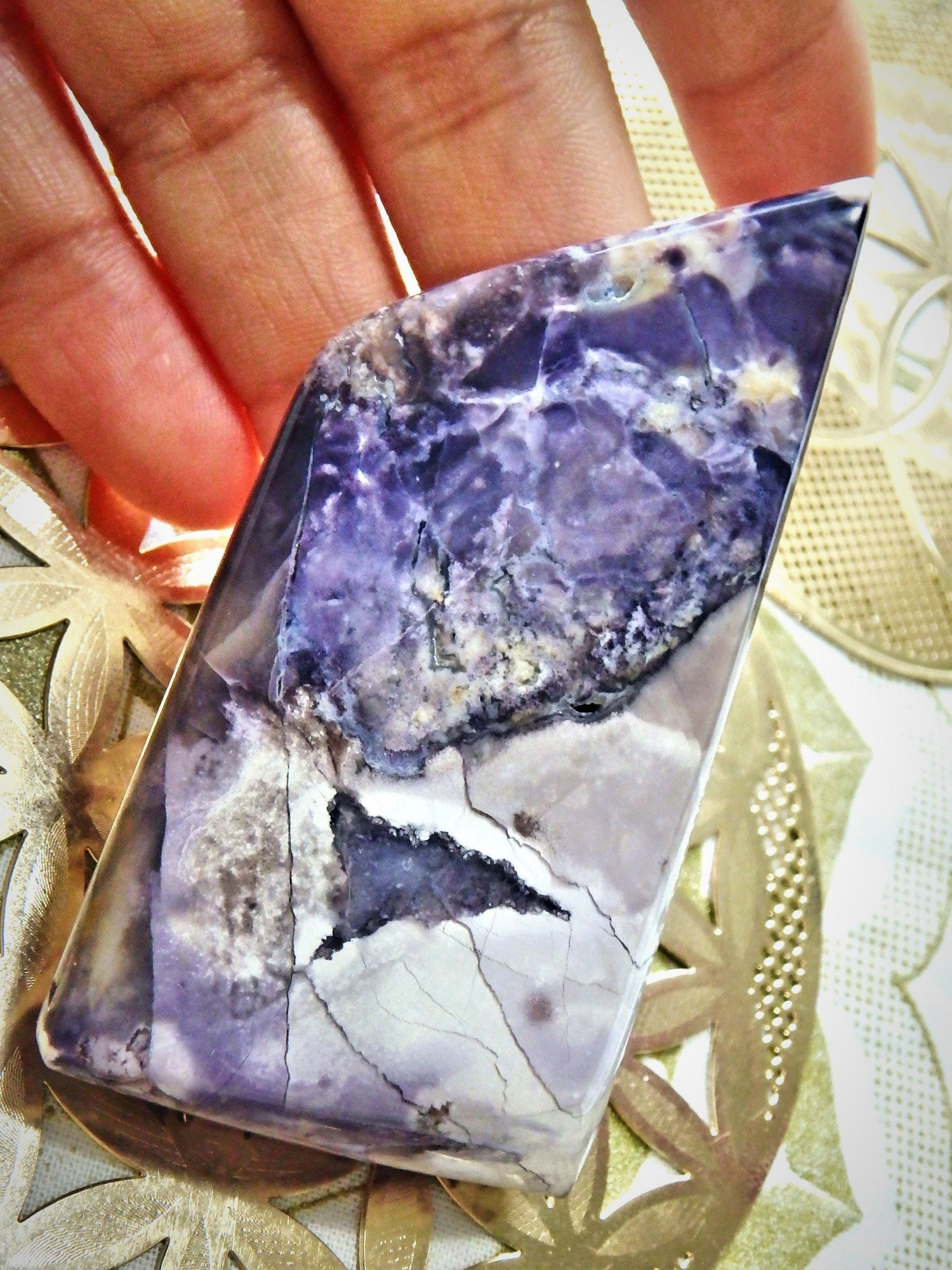  Cute Free Form Tiffany Stone Partially Polished Specimen From Utah