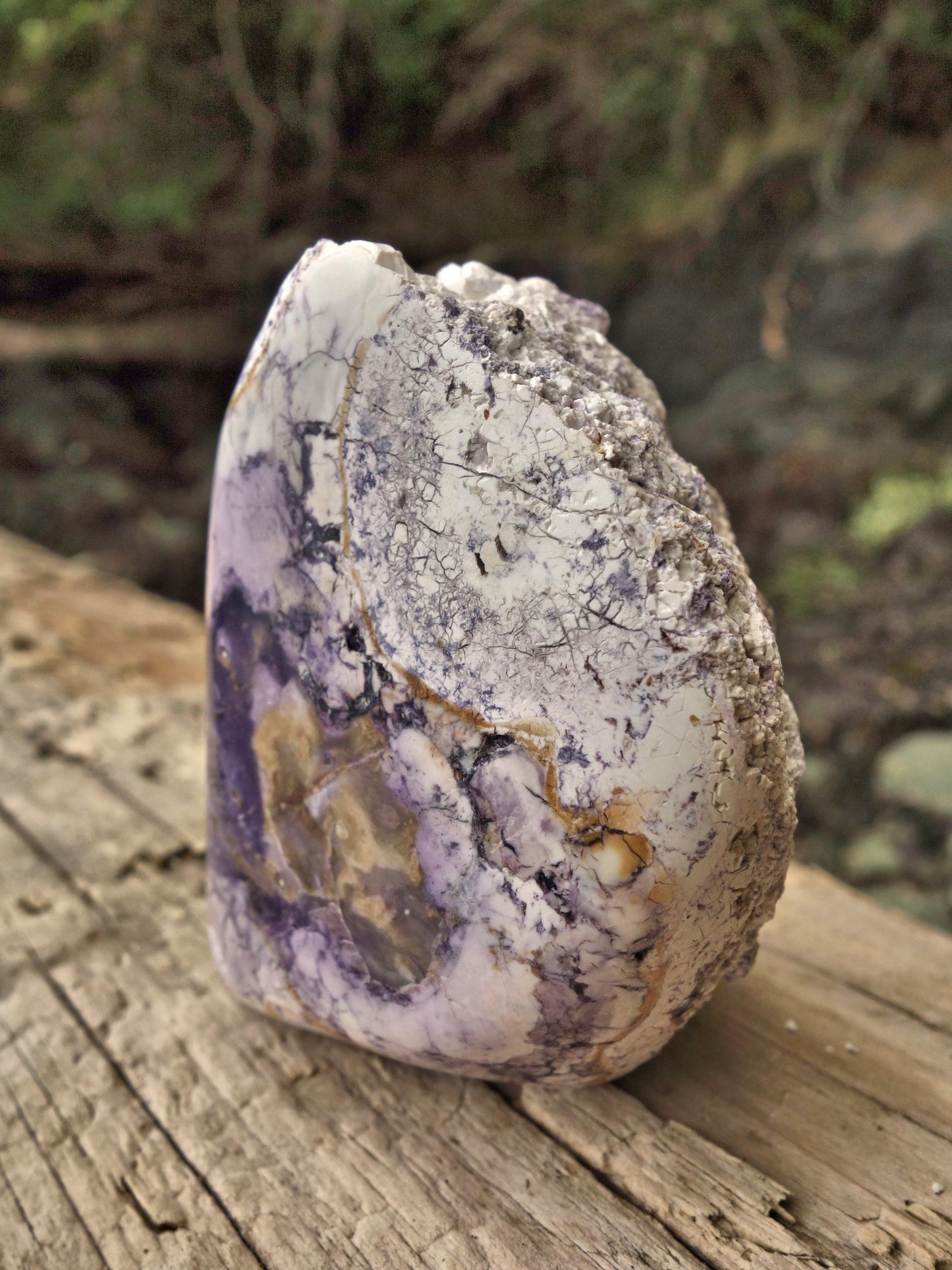  Chunky Partially Polished Creamy Purple Tiffany Stone Display Specimen