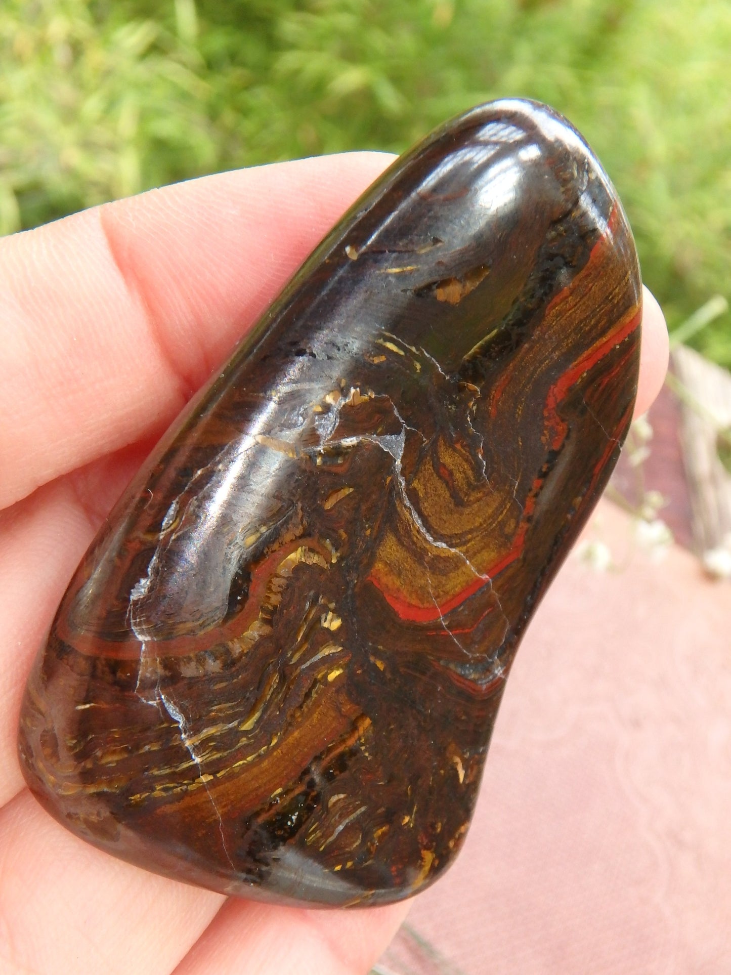 Shiny Tiger Iron Hand Held Specimen From Australia - Metiz Tier Price
