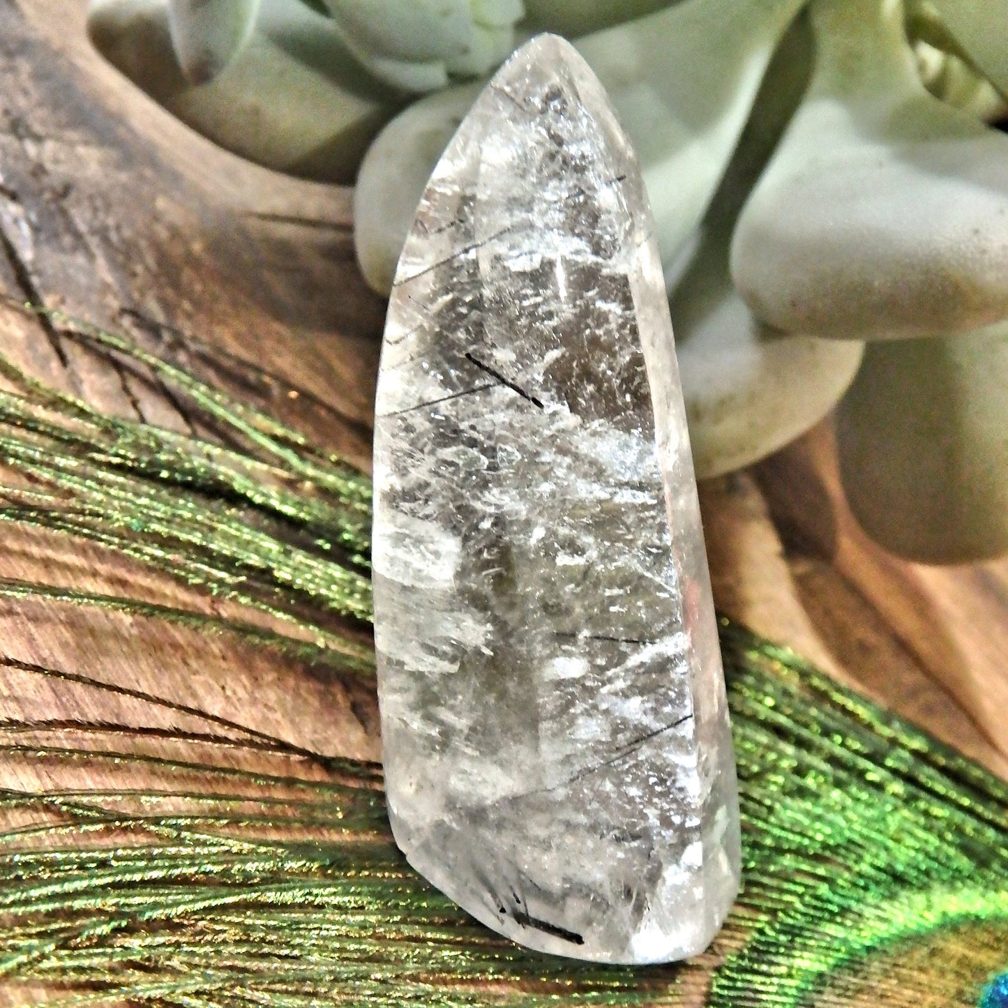 High Vibes Tourmalated Himalayan Quartz Polished Specimen 1