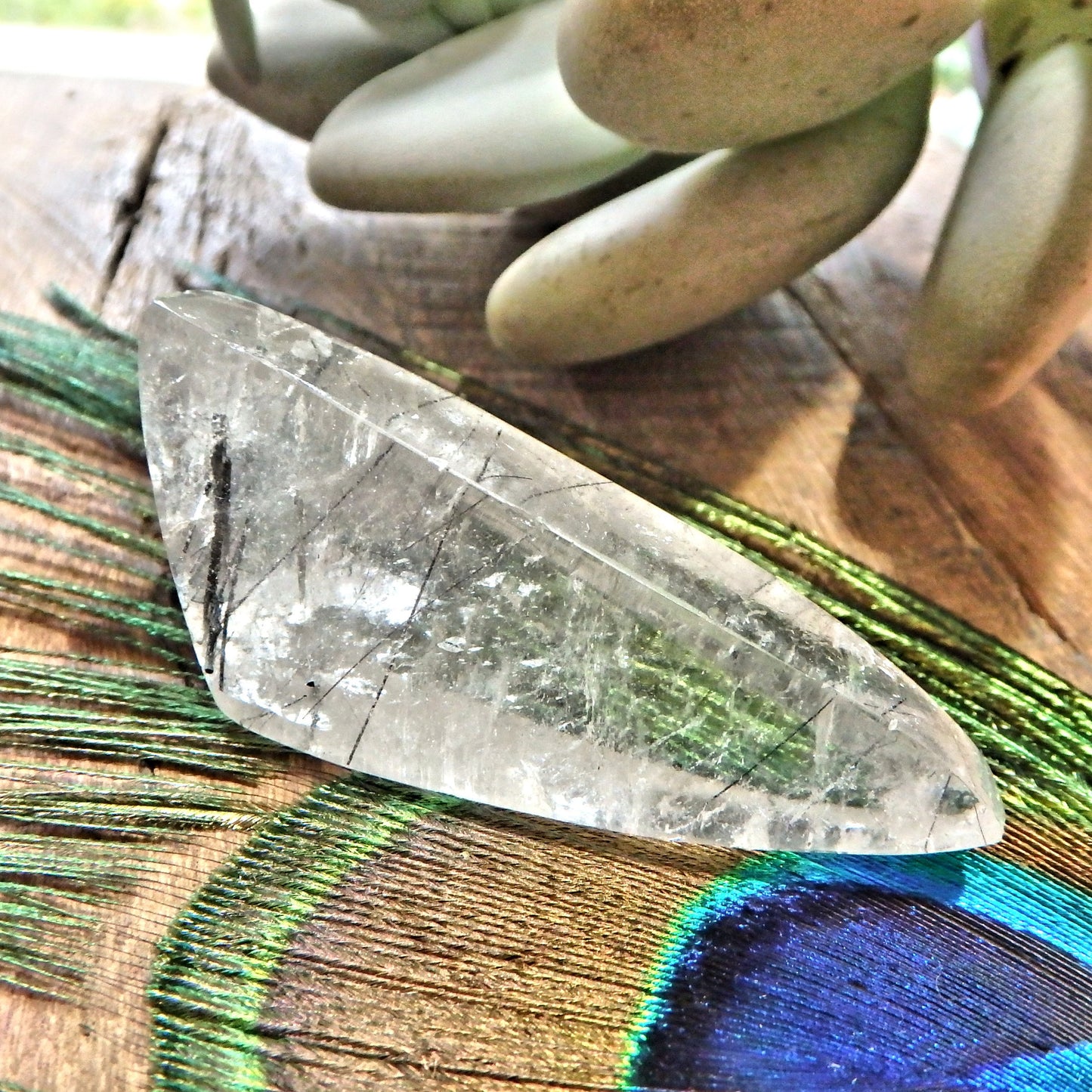 High Vibes Tourmalated Himalayan Quartz Polished Specimen 1