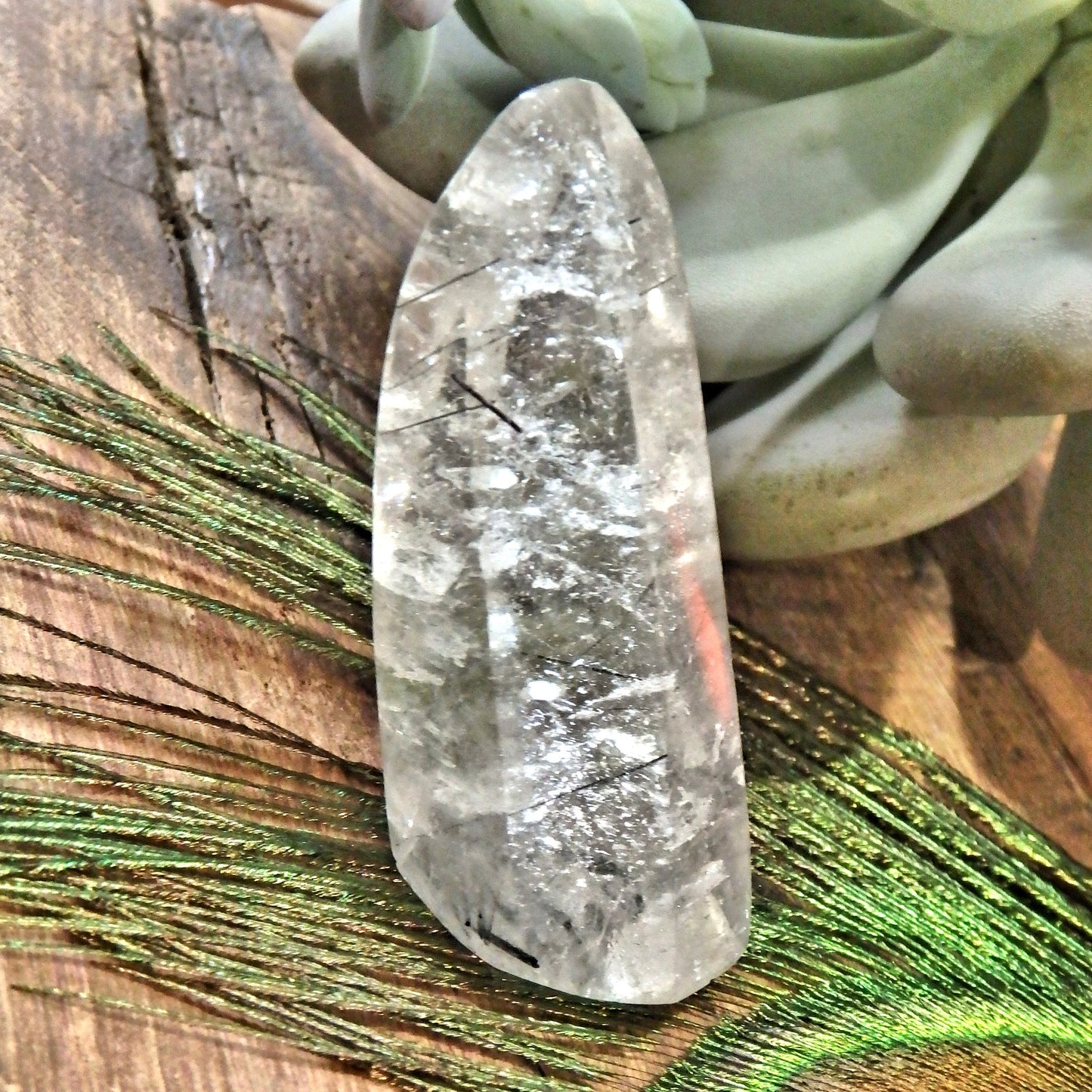 High Vibes Tourmalated Himalayan Quartz Polished Specimen 1