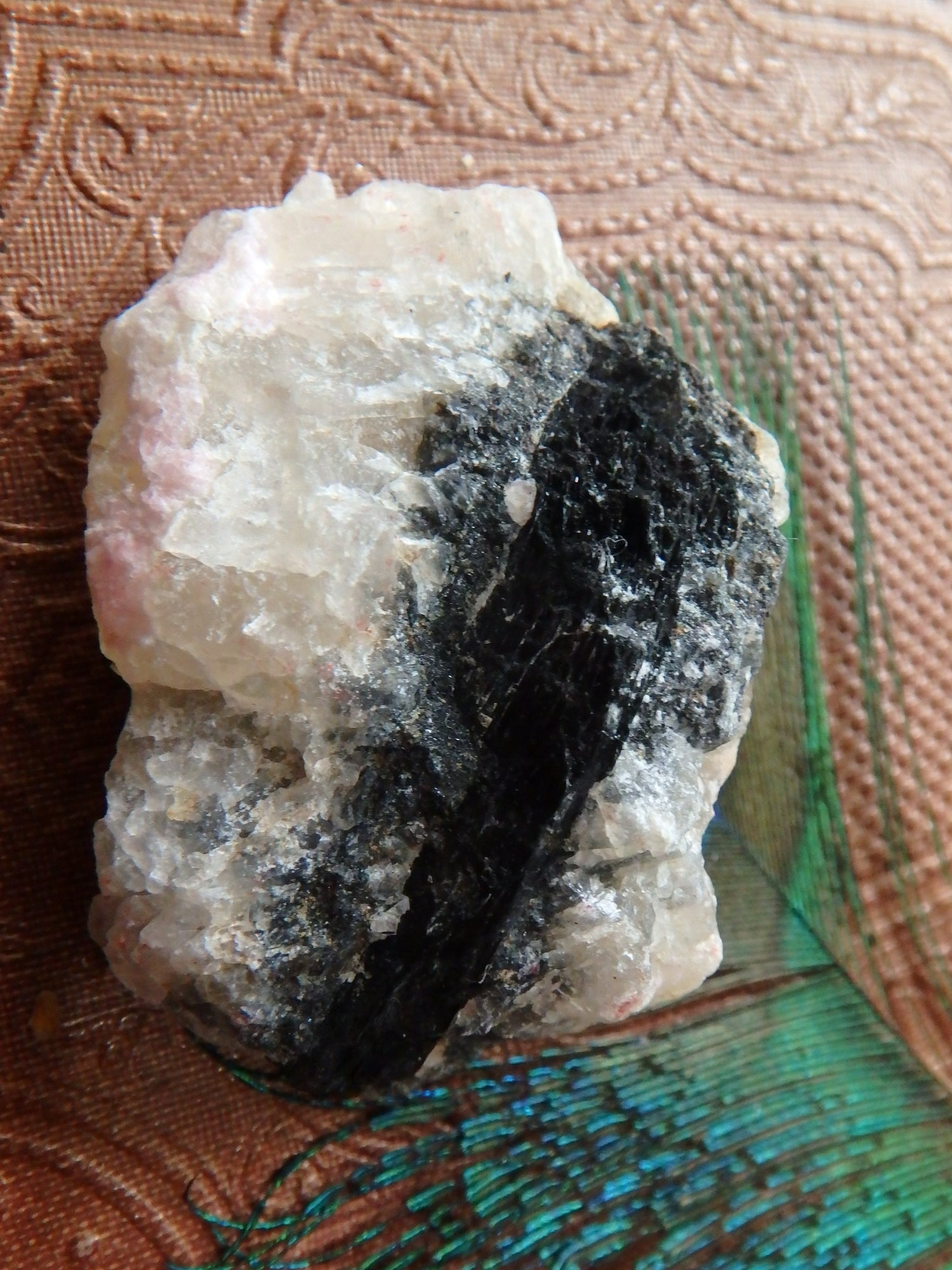 Hand Harvested Very Rare Tugtupite With White Natrolite & Arfvedsonite From Greenland - Earth Family Crystals