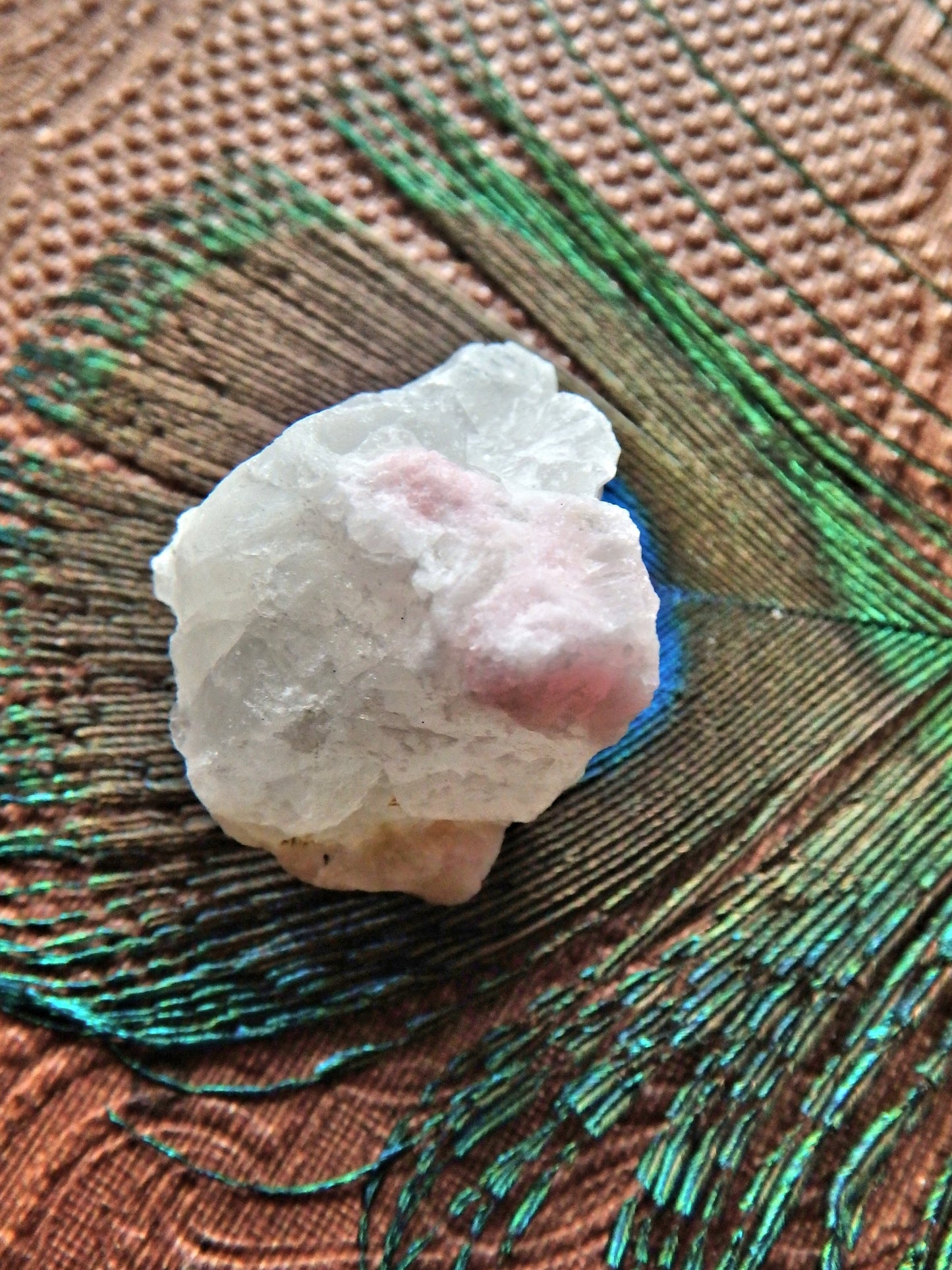 Hand Harvested Very Rare Tugtupite With White Natrolite & Polylithionite From Greenland - Earth Family Crystals