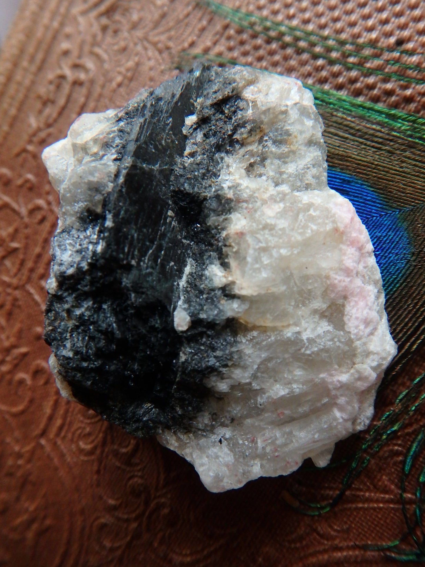 Hand Harvested Very Rare Tugtupite With White Natrolite & Arfvedsonite From Greenland - Earth Family Crystals